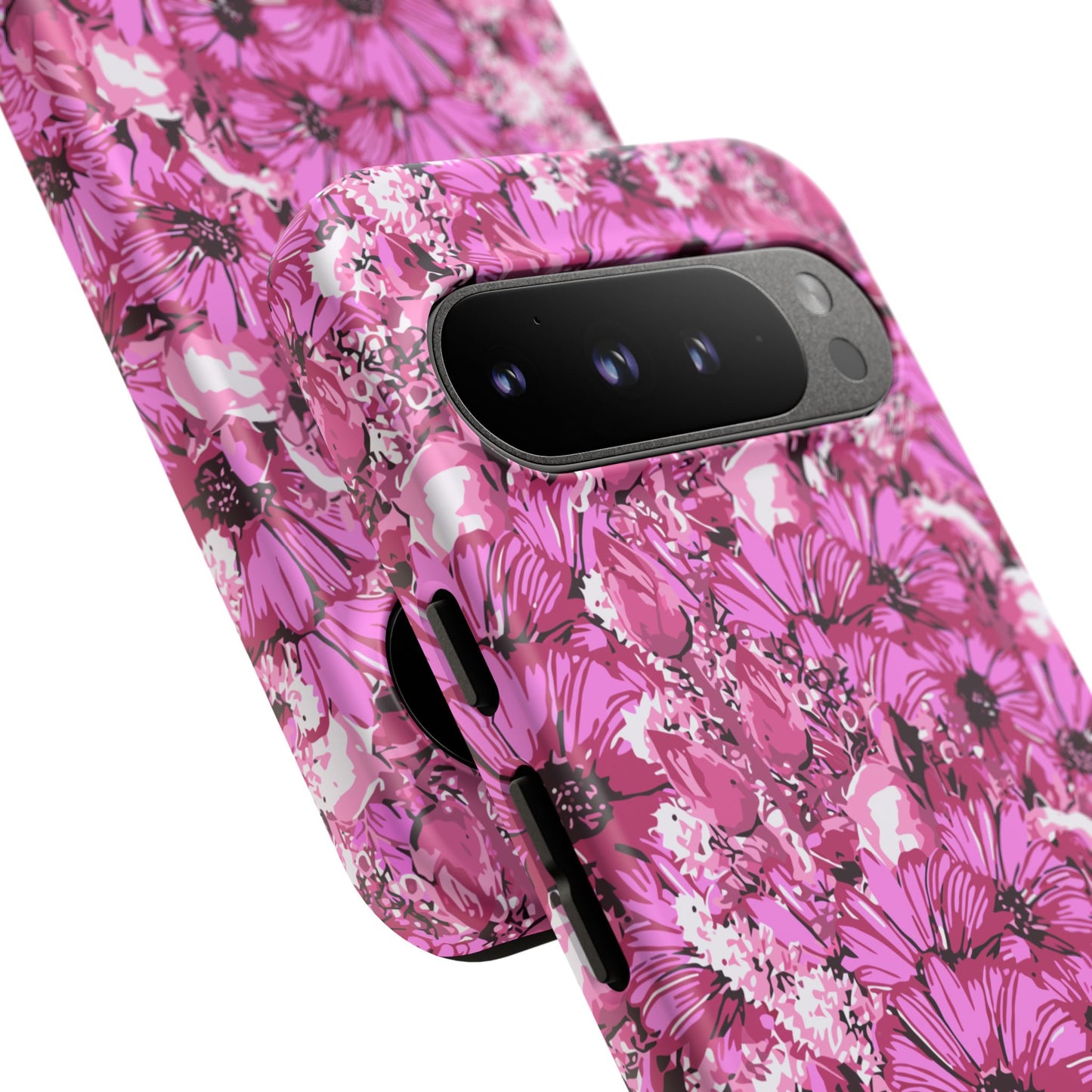 Pink Petal Garden Phone Case (iPhone/Google Pixel) | Phone Case, Pink Daisy Design