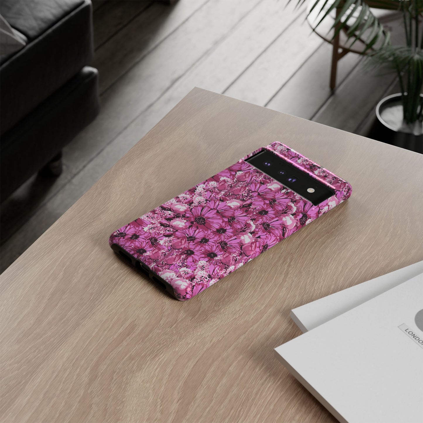 Pink Petal Garden Phone Case (iPhone/Google Pixel) | Phone Case, Pink Daisy Design