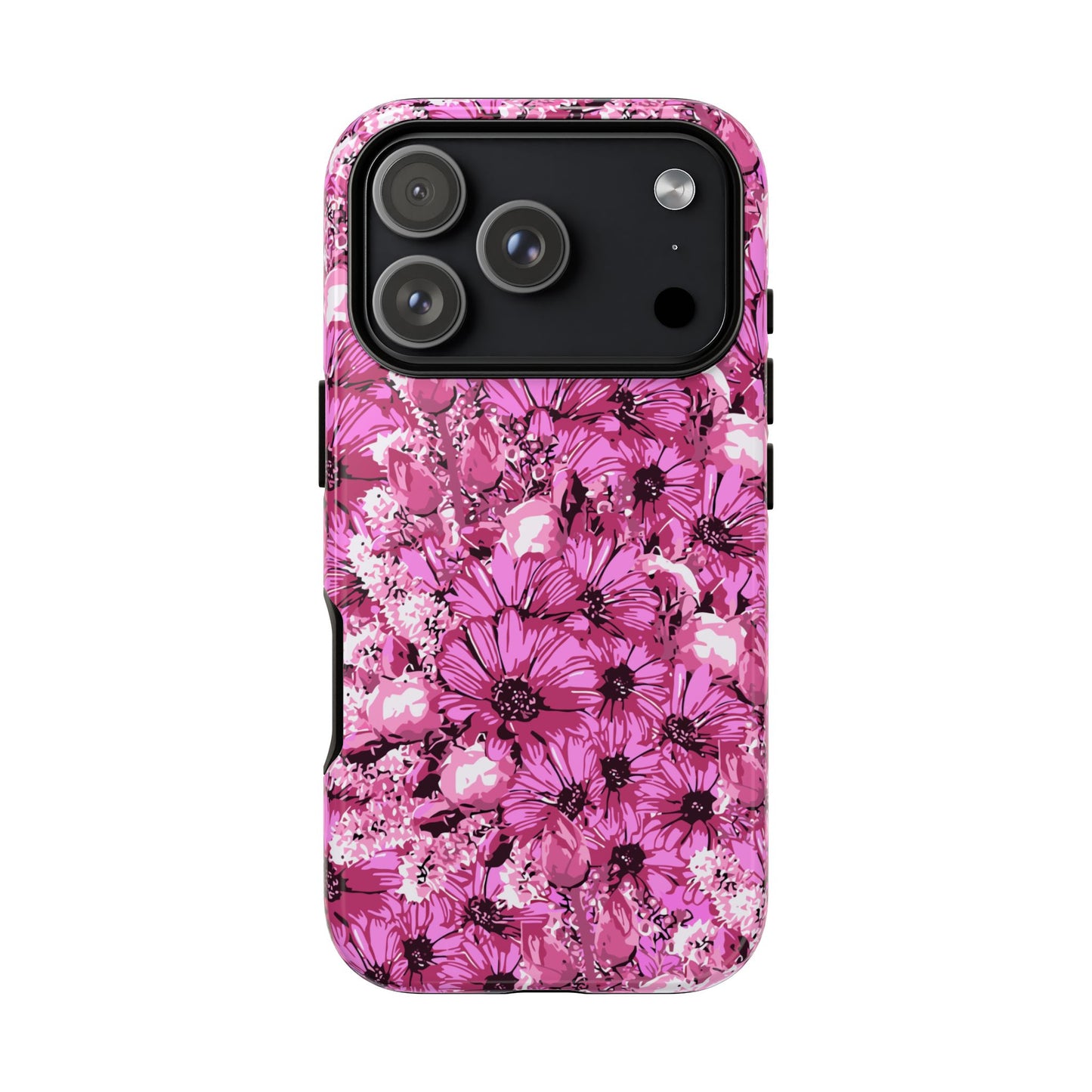 Pink Petal Garden Phone Case (iPhone/Google Pixel) | Phone Case, Pink Daisy Design