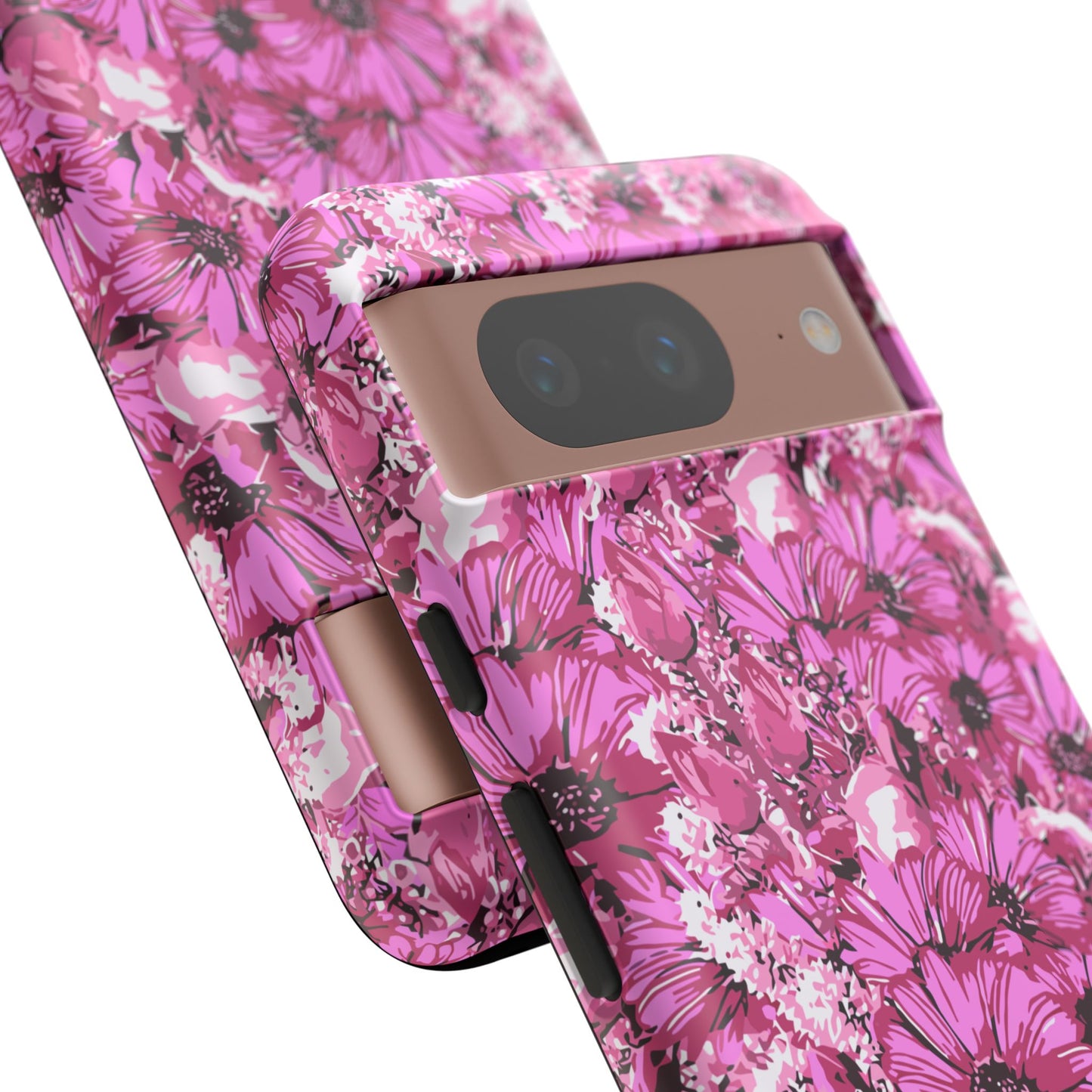 Pink Petal Garden Phone Case (iPhone/Google Pixel) | Phone Case, Pink Daisy Design