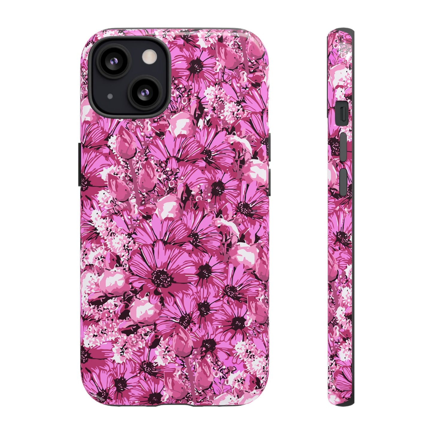 Pink Petal Garden Phone Case (iPhone/Google Pixel) | Phone Case, Pink Daisy Design