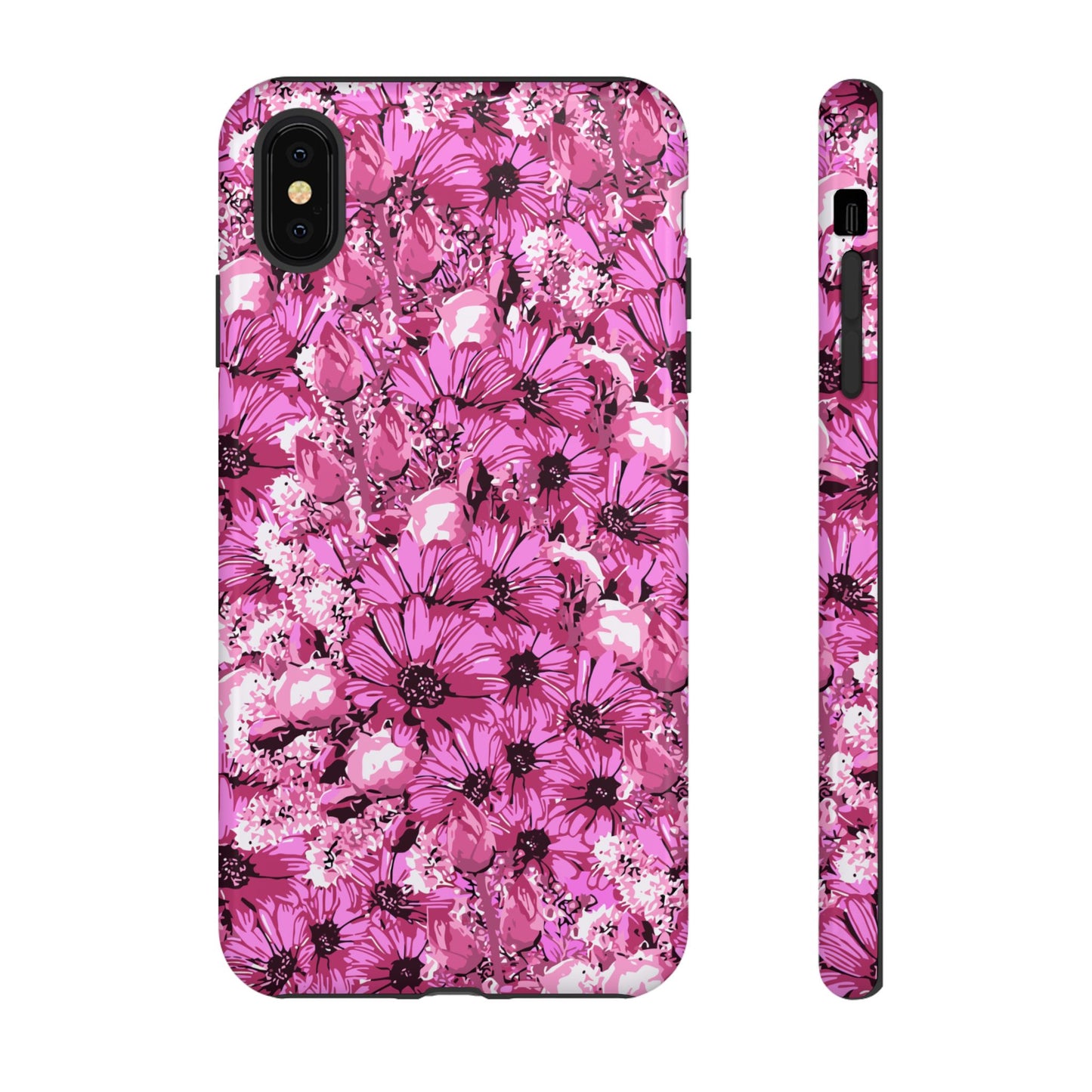 Pink Petal Garden Phone Case (iPhone/Google Pixel) | Phone Case, Pink Daisy Design