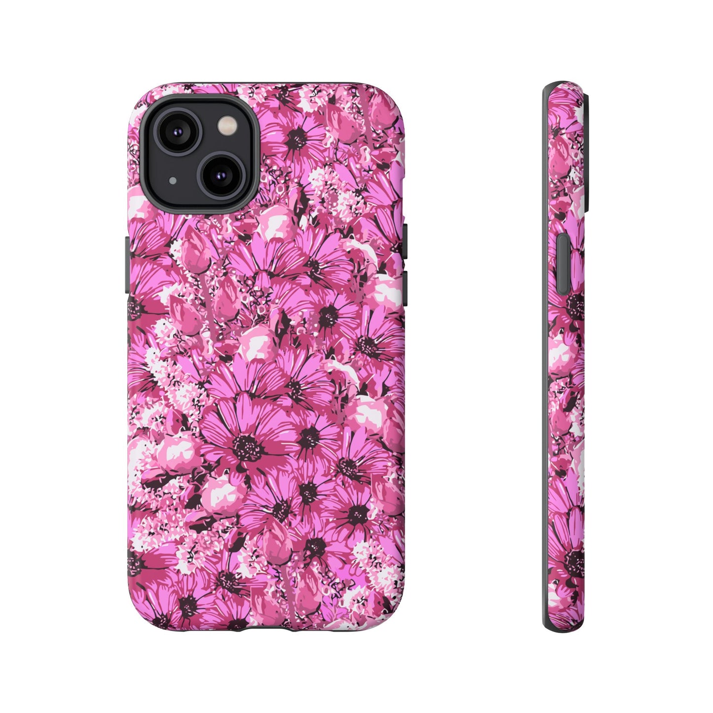 Pink Petal Garden Phone Case (iPhone/Google Pixel) | Phone Case, Pink Daisy Design