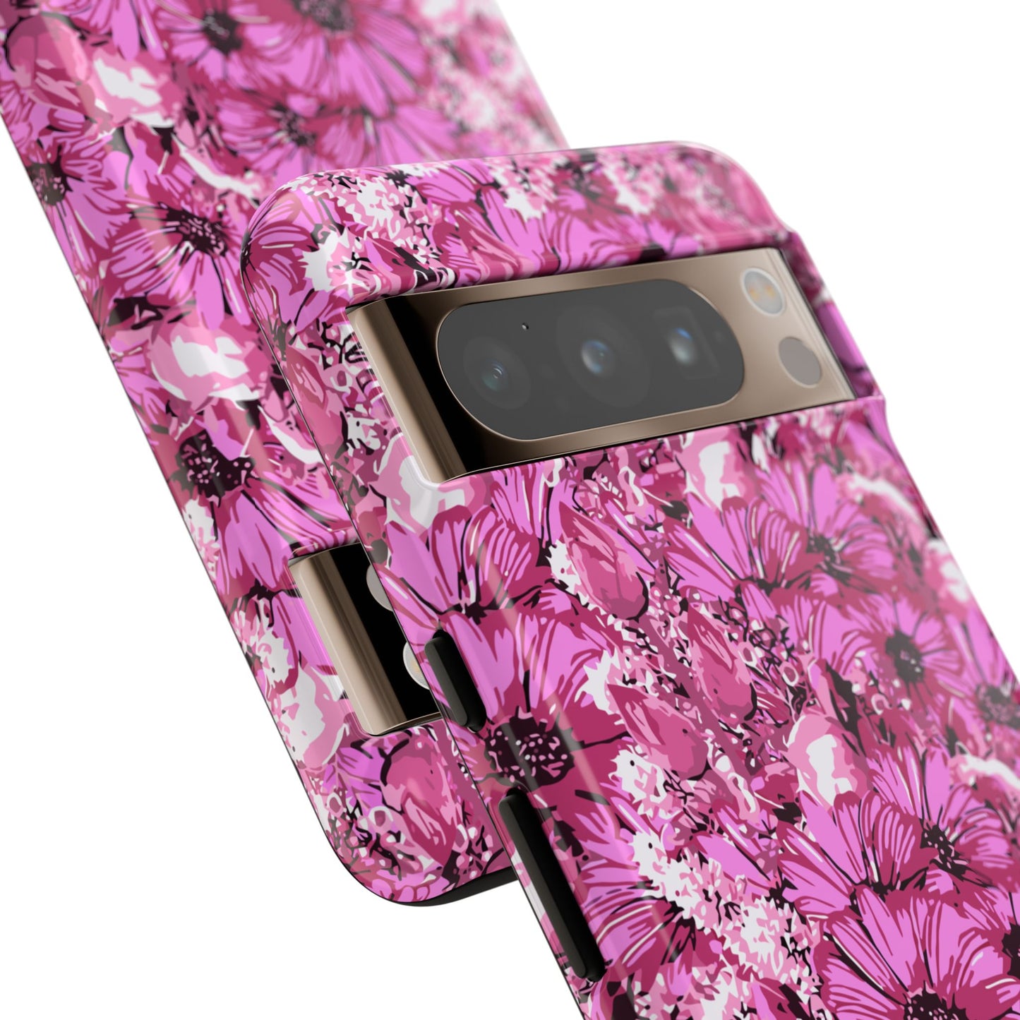 Pink Petal Garden Phone Case (iPhone/Google Pixel) | Phone Case, Pink Daisy Design