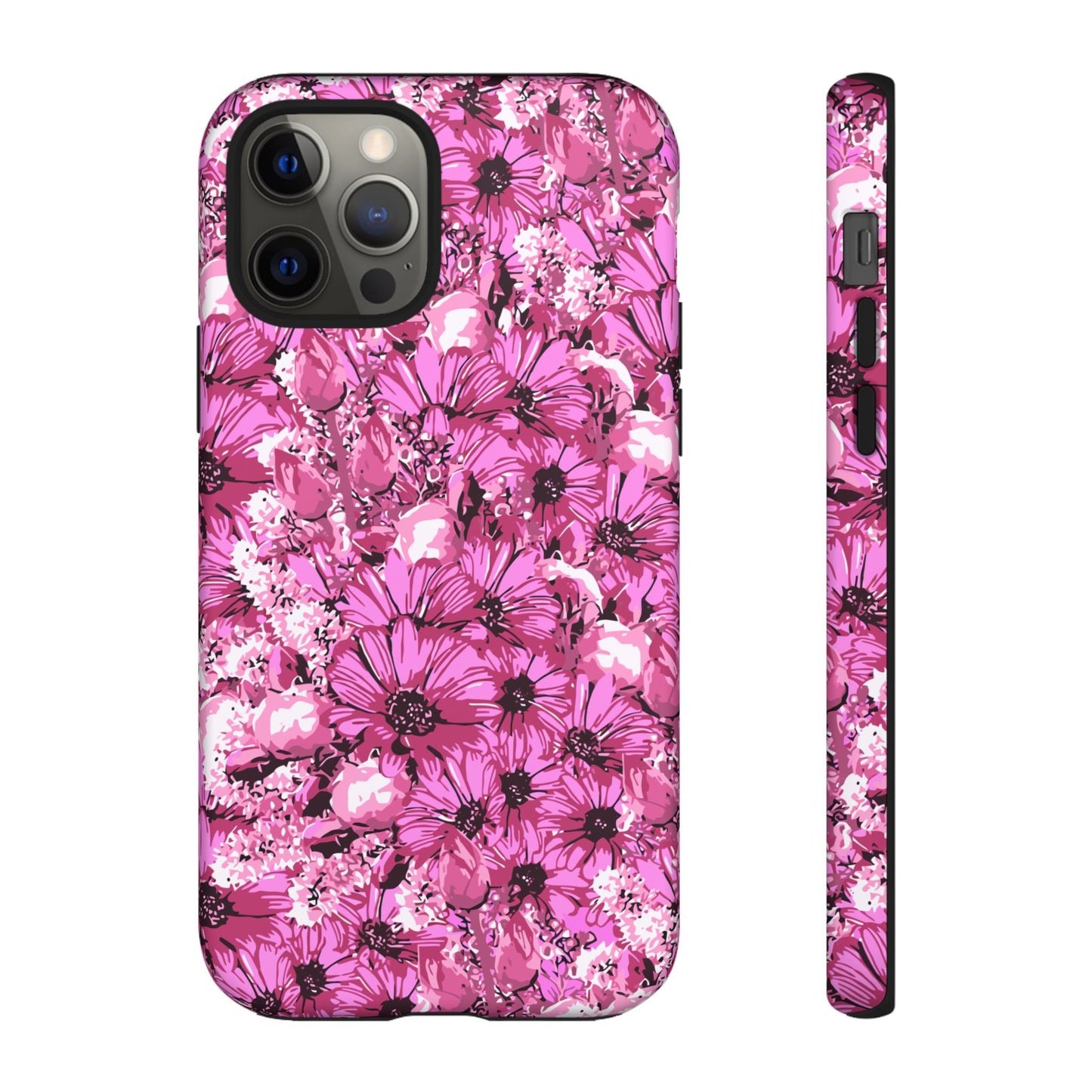 Pink Petal Garden Phone Case (iPhone/Google Pixel) | Phone Case, Pink Daisy Design
