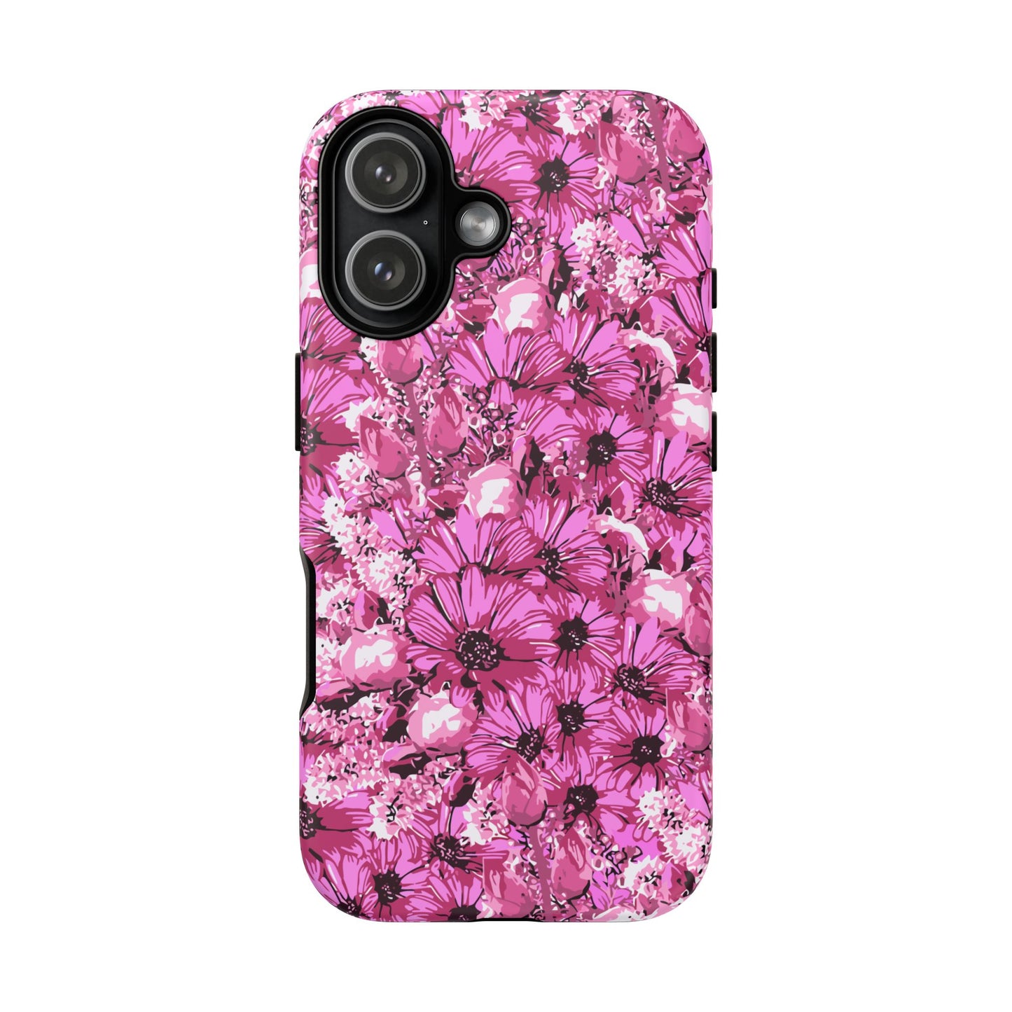 Pink Petal Garden Phone Case (iPhone/Google Pixel) | Phone Case, Pink Daisy Design