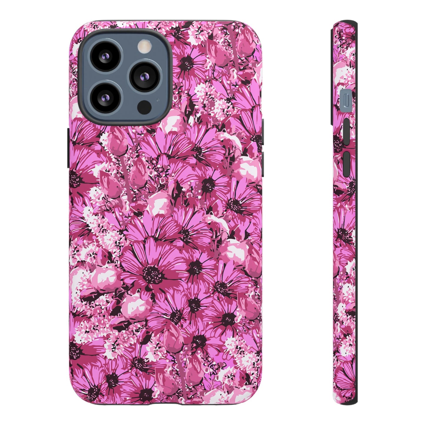 Pink Petal Garden Phone Case (iPhone/Google Pixel) | Phone Case, Pink Daisy Design
