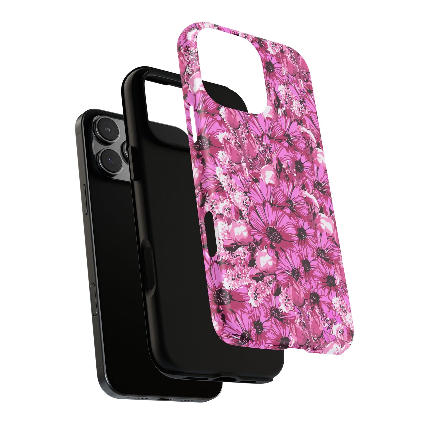 Pink Petal Garden Phone Case (iPhone/Google Pixel) | Phone Case, Pink Daisy Design