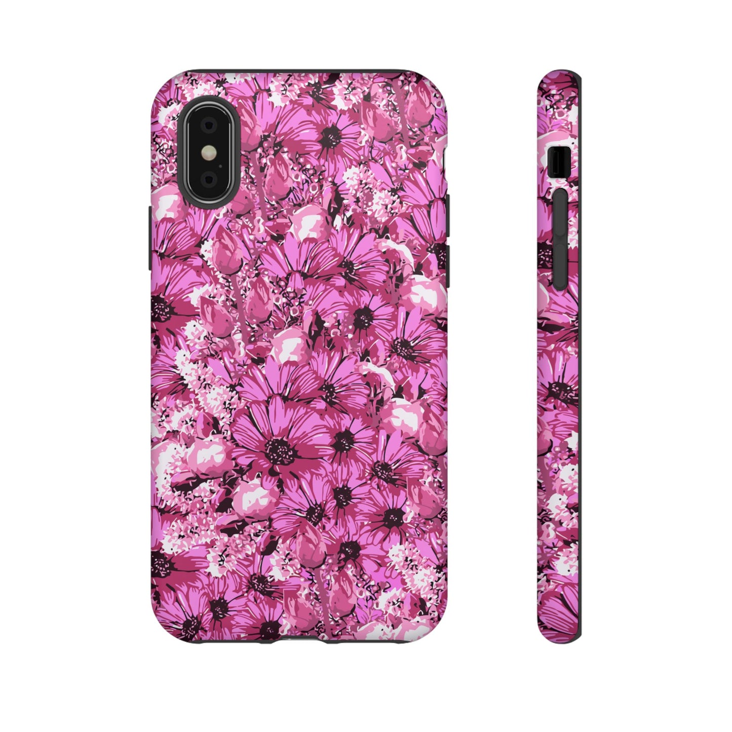Pink Petal Garden Phone Case (iPhone/Google Pixel) | Phone Case, Pink Daisy Design