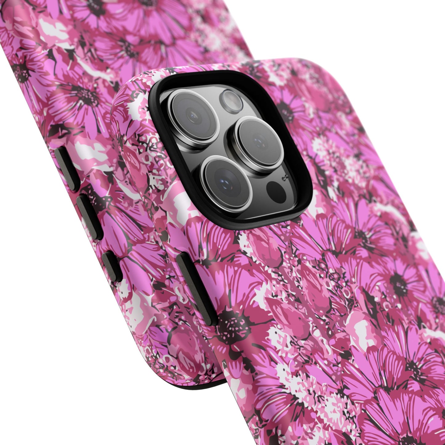 Pink Petal Garden Phone Case (iPhone/Google Pixel) | Phone Case, Pink Daisy Design