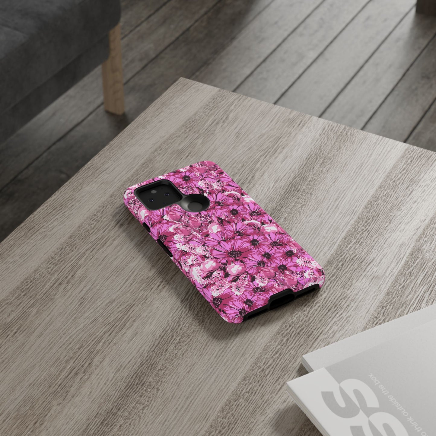 Pink Petal Garden Phone Case (iPhone/Google Pixel) | Phone Case, Pink Daisy Design