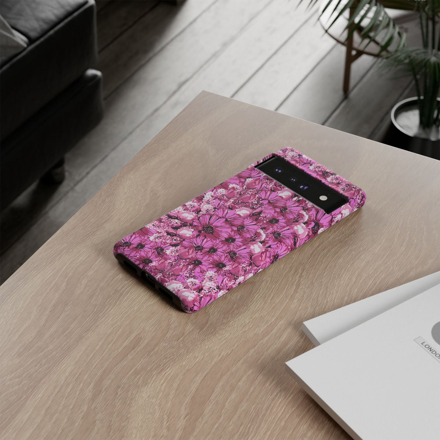 Pink Petal Garden Phone Case (iPhone/Google Pixel) | Phone Case, Pink Daisy Design