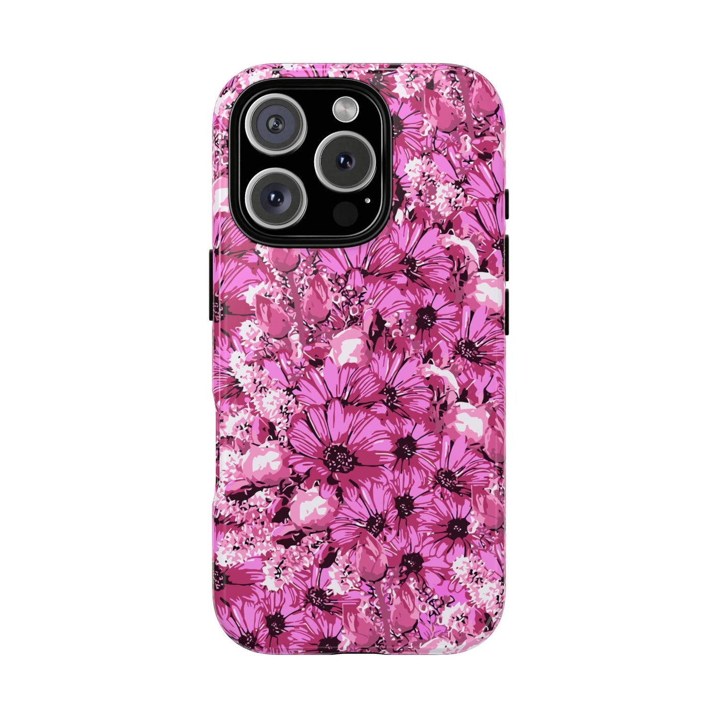 Pink Petal Garden Phone Case (iPhone/Google Pixel) | Phone Case, Pink Daisy Design