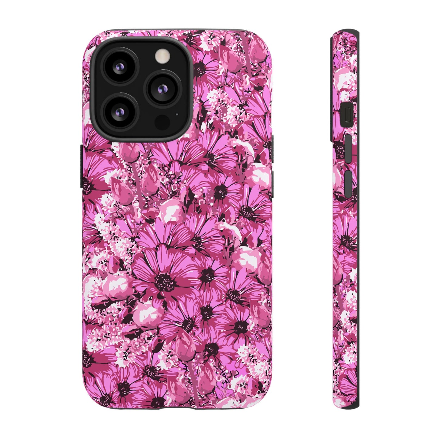 Pink Petal Garden Phone Case (iPhone/Google Pixel) | Phone Case, Pink Daisy Design