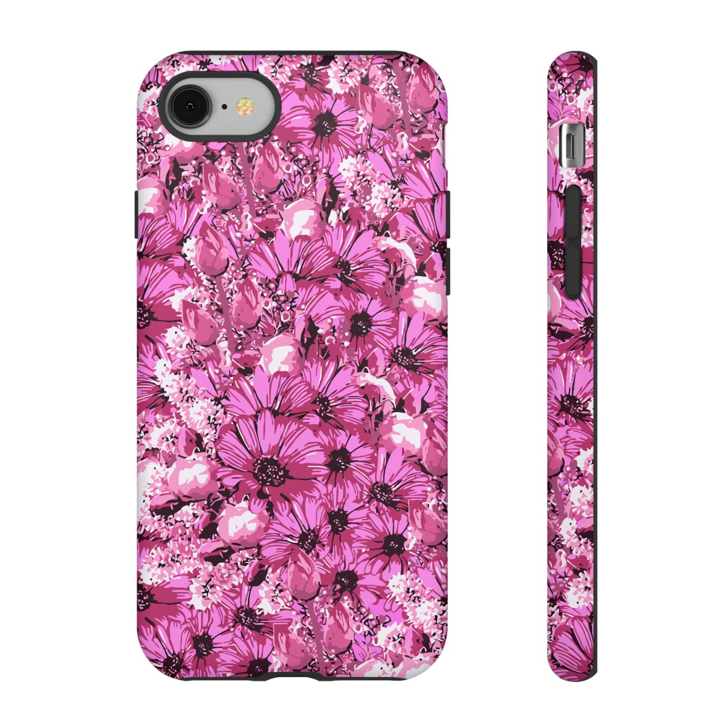Pink Petal Garden Phone Case (iPhone/Google Pixel) | Phone Case, Pink Daisy Design