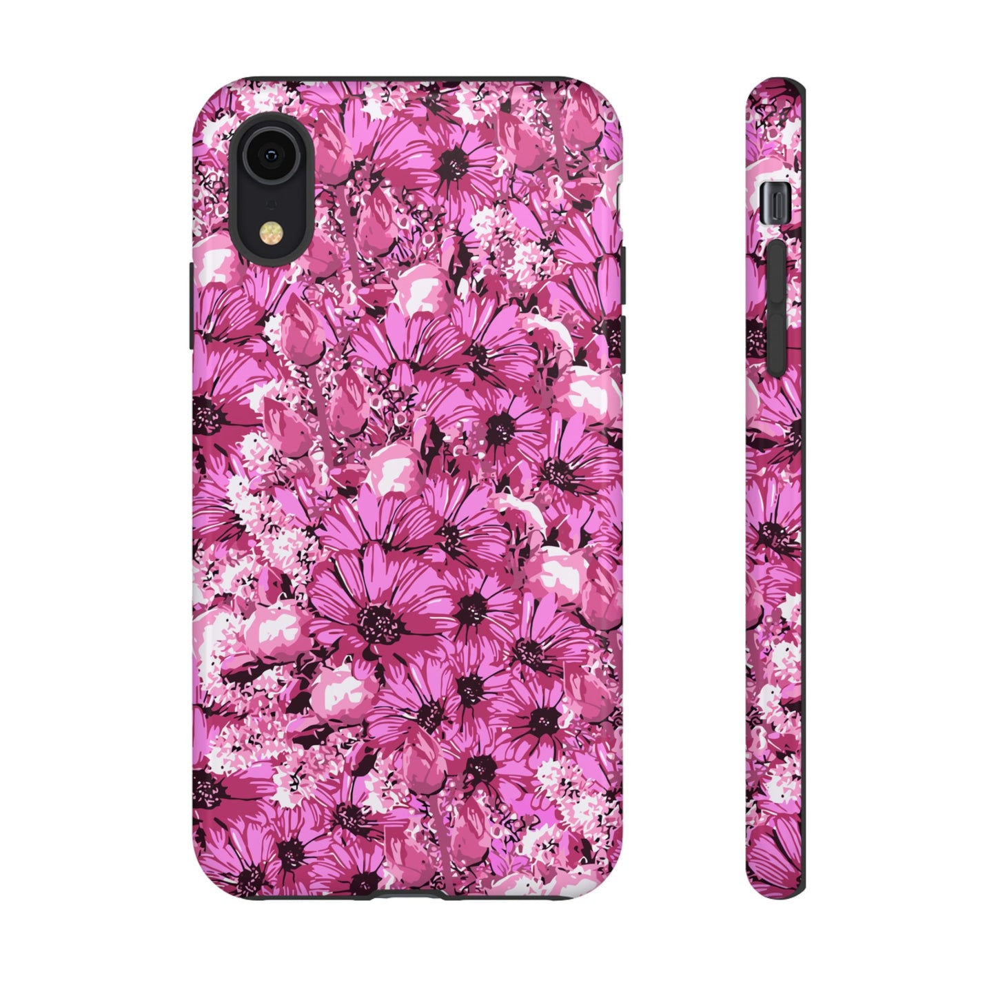 Pink Petal Garden Phone Case (iPhone/Google Pixel) | Phone Case, Pink Daisy Design