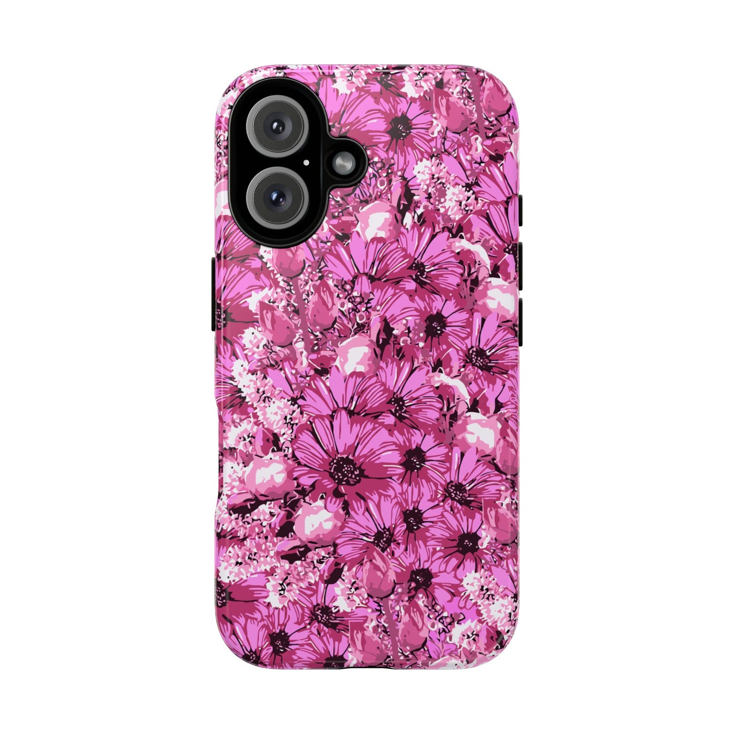 Pink Petal Garden Phone Case (iPhone/Google Pixel) | Phone Case, Pink Daisy Design