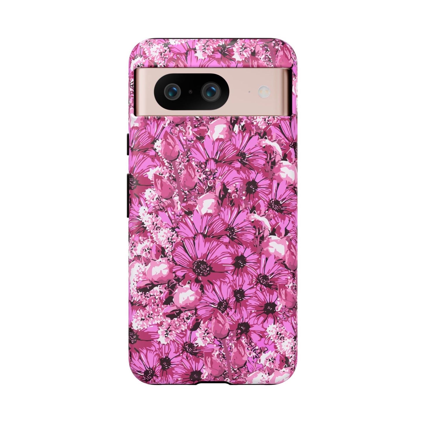 Pink Petal Garden Phone Case (iPhone/Google Pixel) | Phone Case, Pink Daisy Design