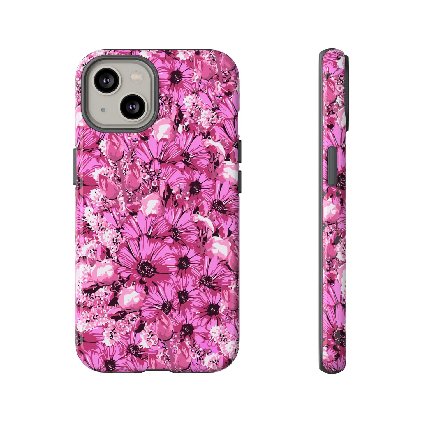 Pink Petal Garden Phone Case (iPhone/Google Pixel) | Phone Case, Pink Daisy Design