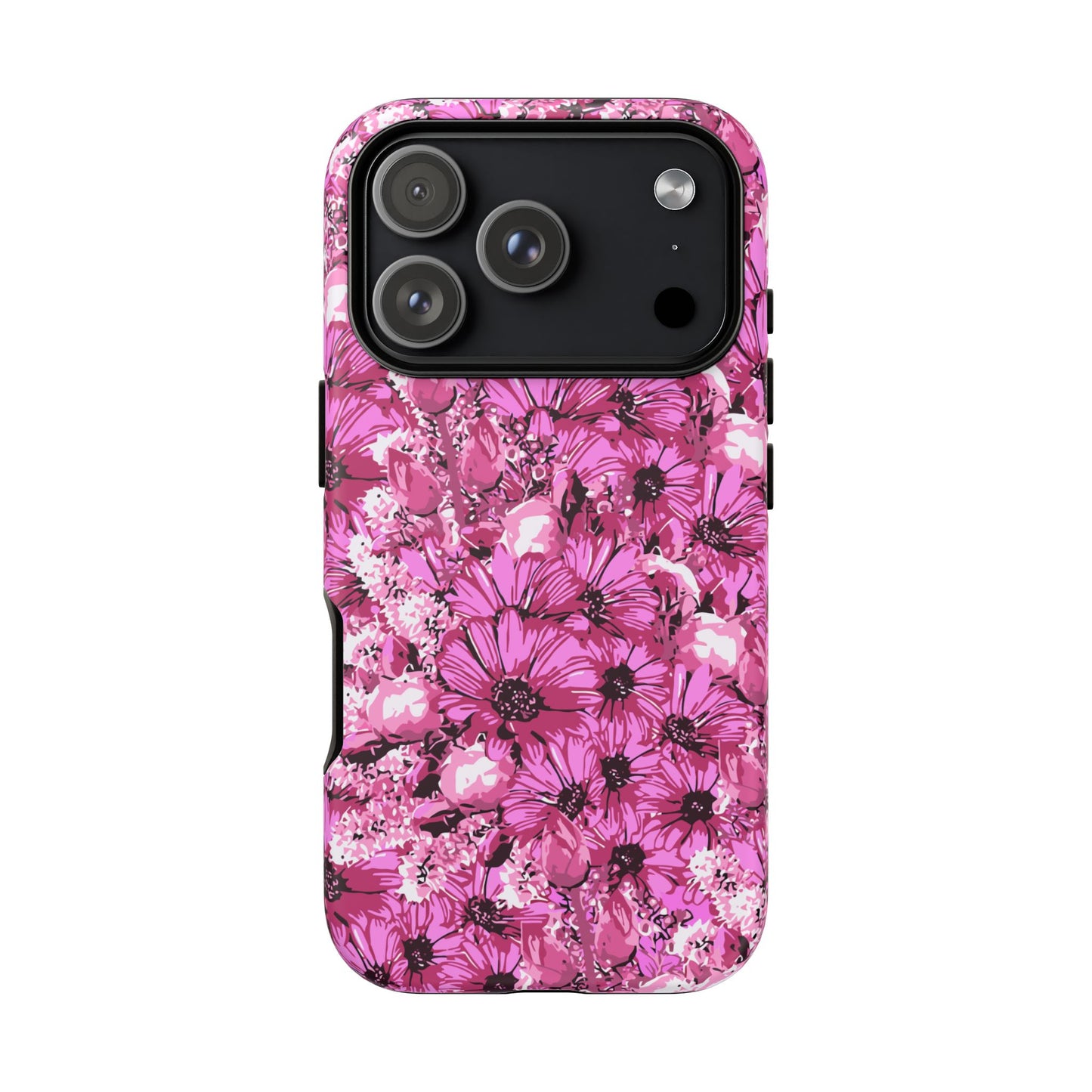 Pink Petal Garden Phone Case (iPhone/Google Pixel) | Phone Case, Pink Daisy Design
