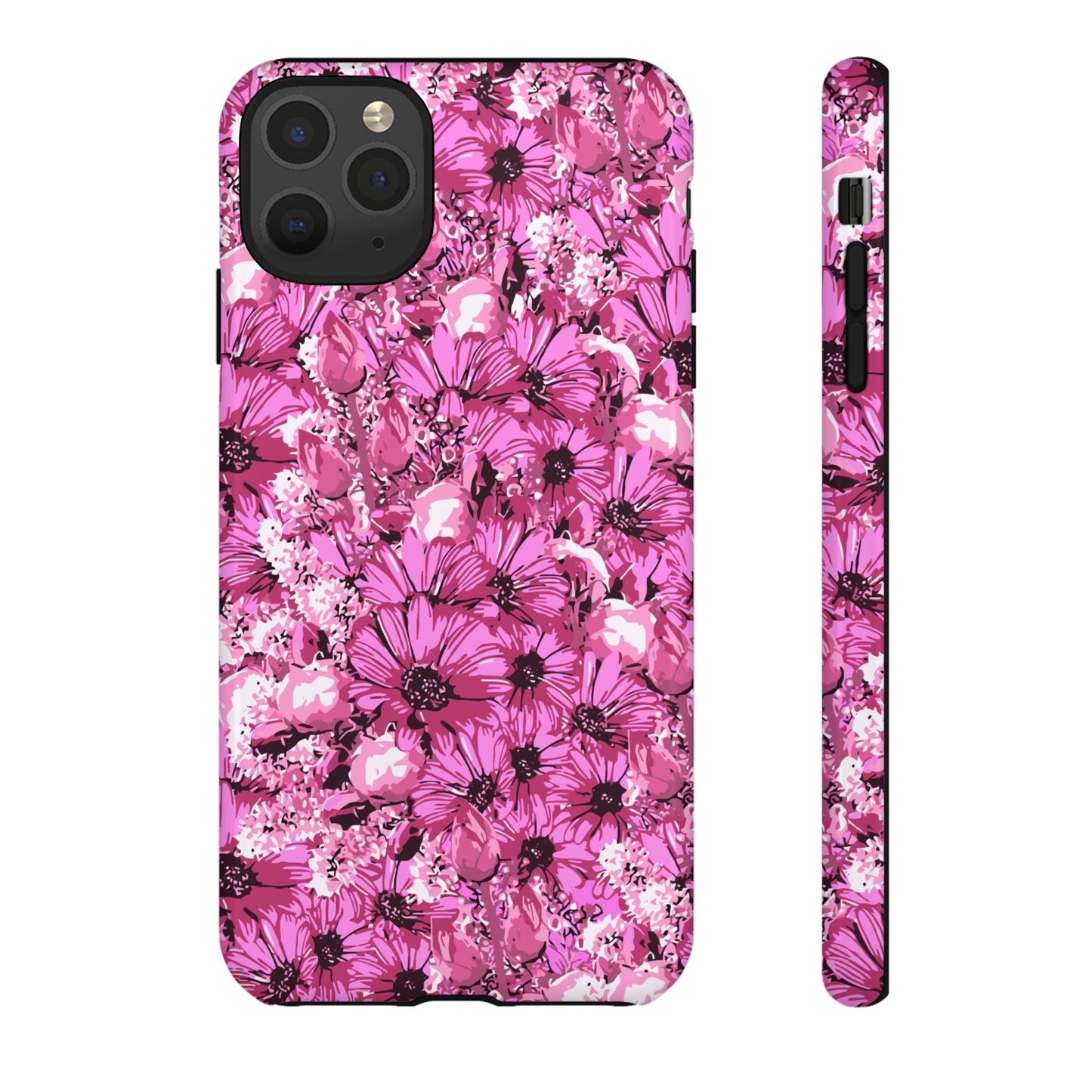 Pink Petal Garden Phone Case (iPhone/Google Pixel) | Phone Case, Pink Daisy Design