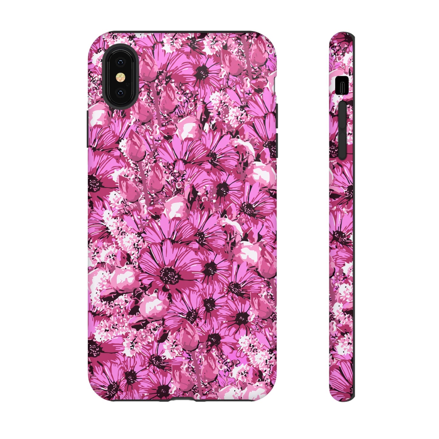 Pink Petal Garden Phone Case (iPhone/Google Pixel) | Phone Case, Pink Daisy Design