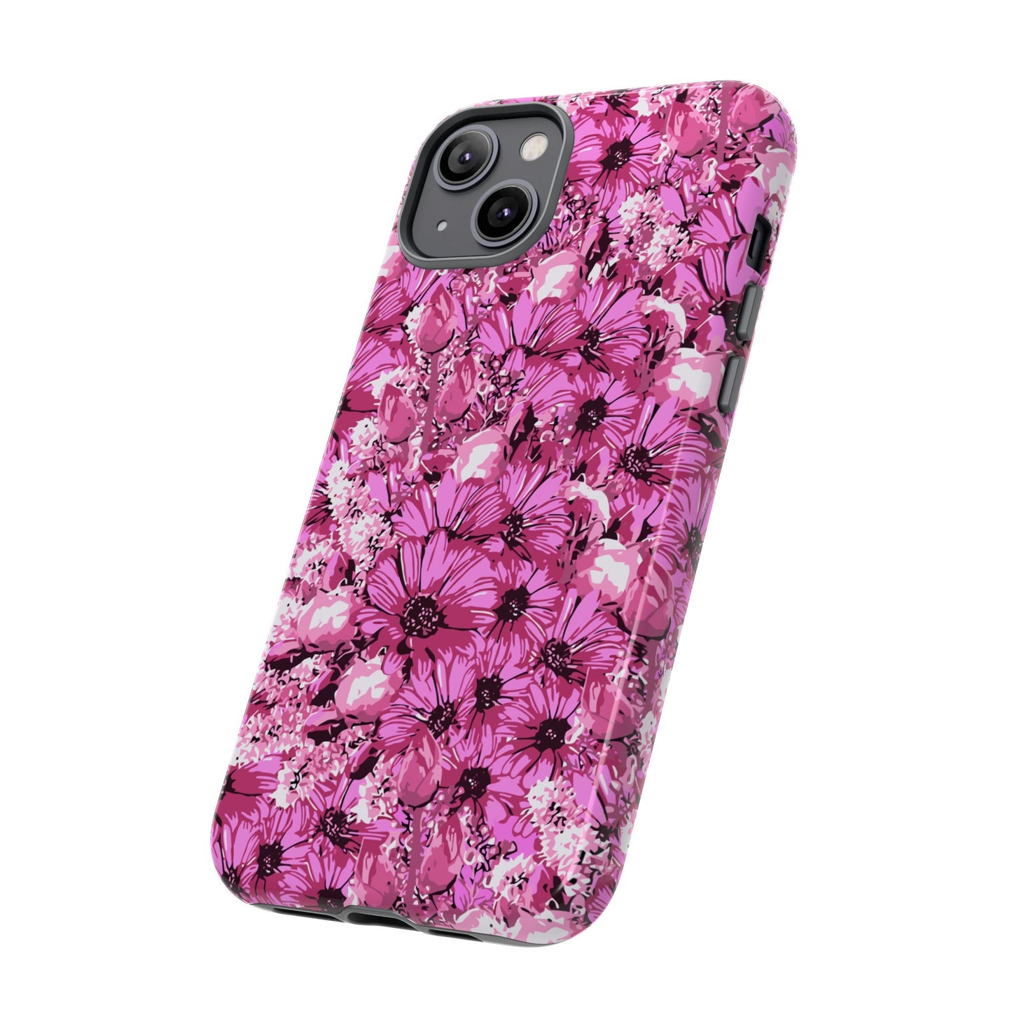 Pink Petal Garden Phone Case (iPhone/Google Pixel) | Phone Case, Pink Daisy Design