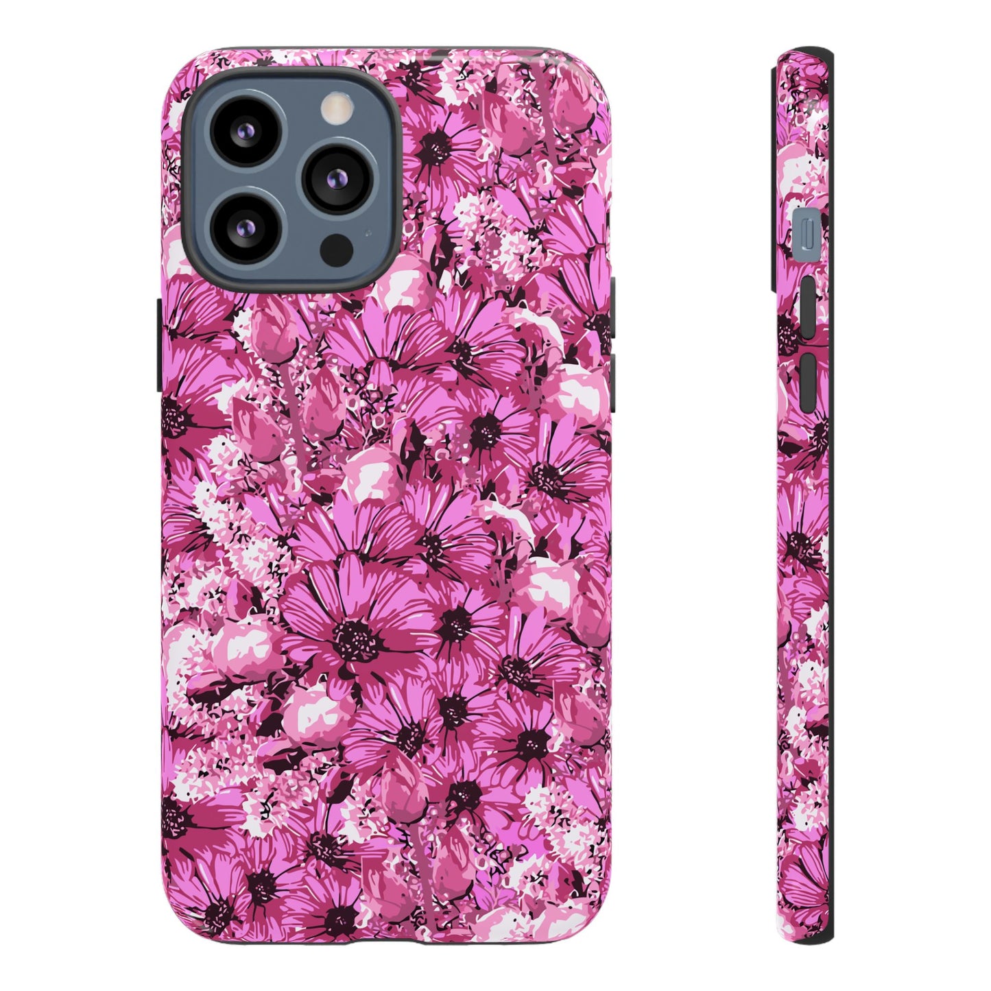 Pink Petal Garden Phone Case (iPhone/Google Pixel) | Phone Case, Pink Daisy Design