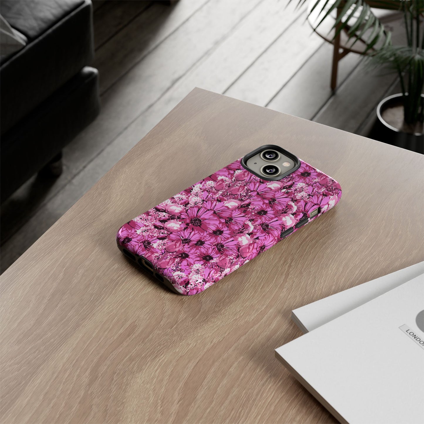 Pink Petal Garden Phone Case (iPhone/Google Pixel) | Phone Case, Pink Daisy Design