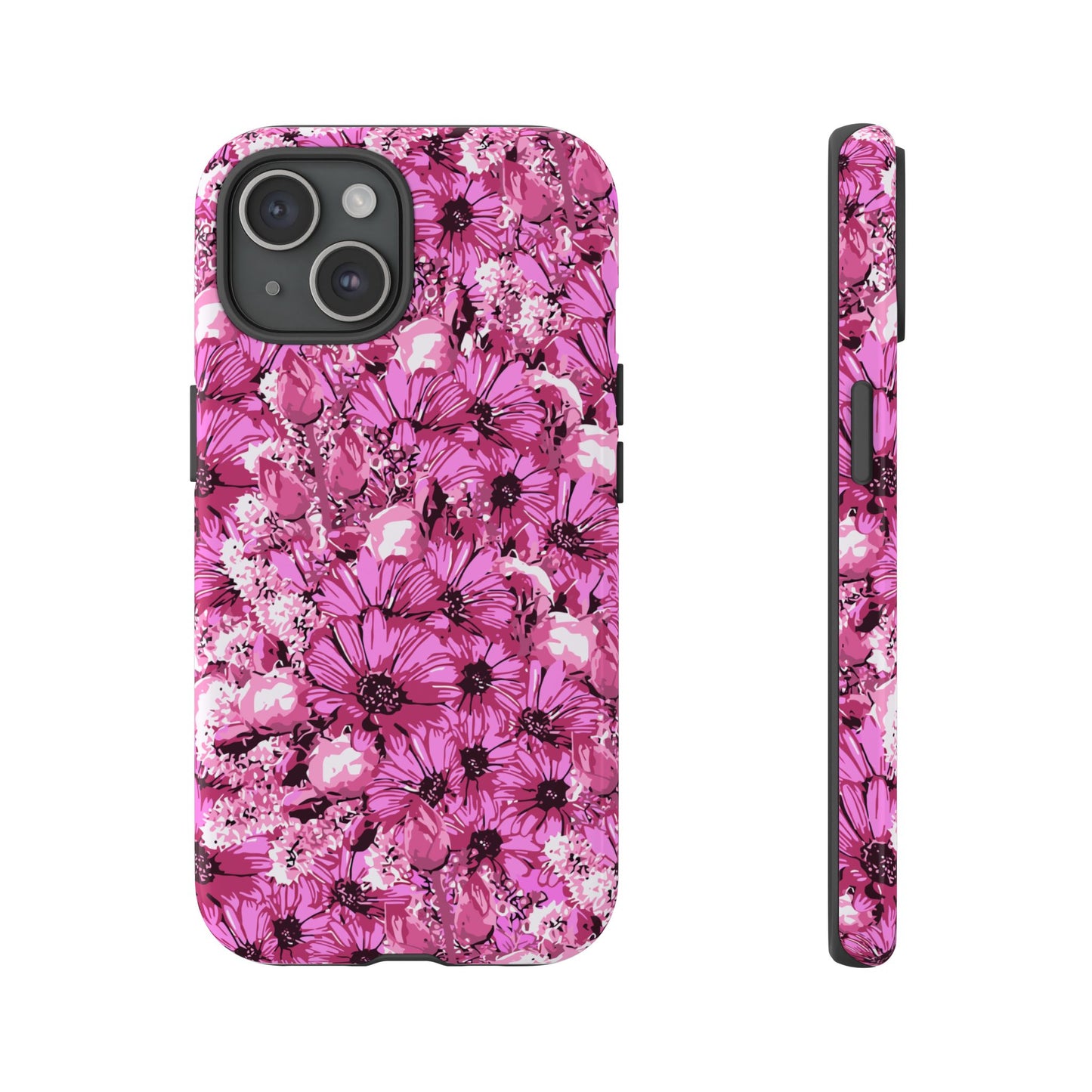 Pink Petal Garden Phone Case (iPhone/Google Pixel) | Phone Case, Pink Daisy Design