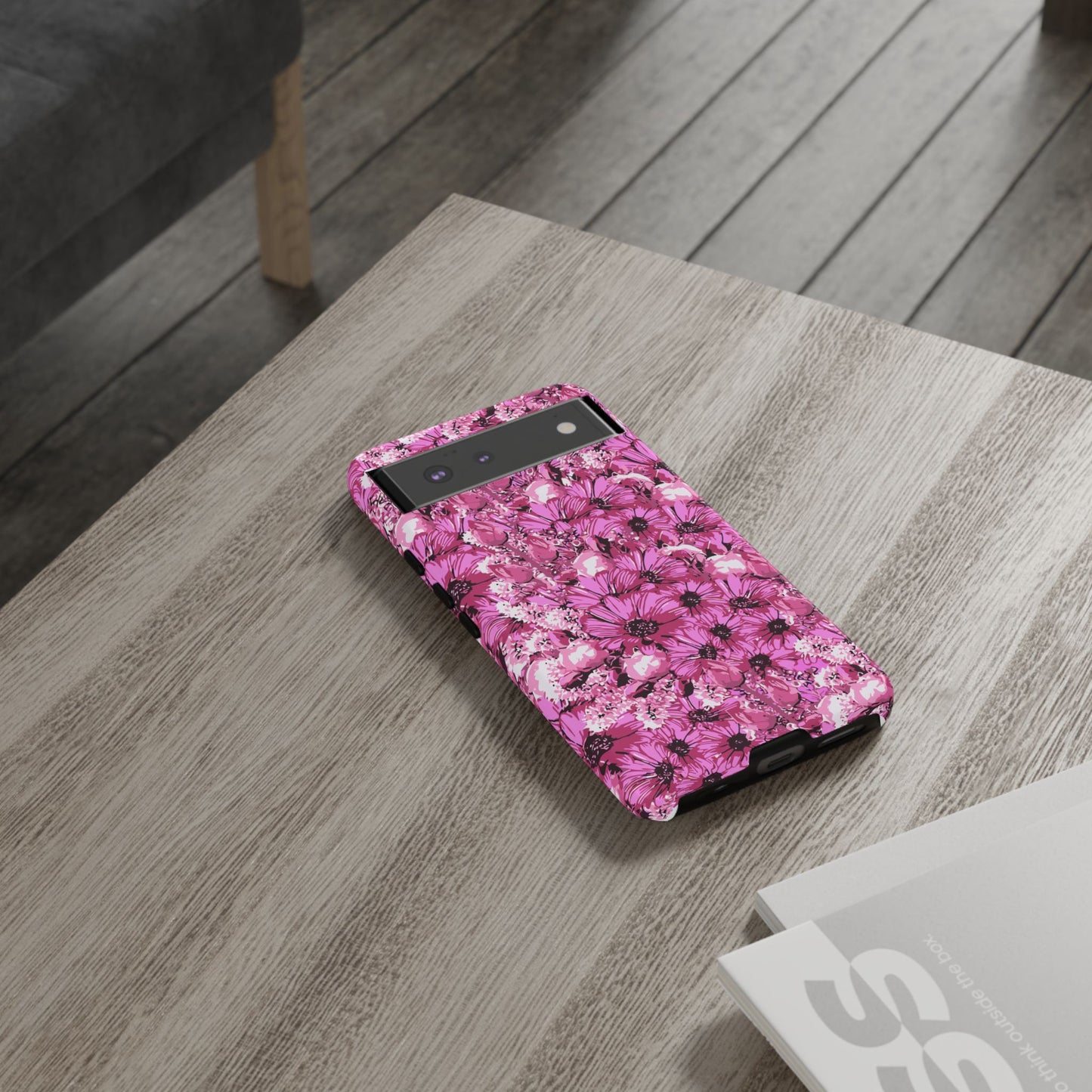 Pink Petal Garden Phone Case (iPhone/Google Pixel) | Phone Case, Pink Daisy Design
