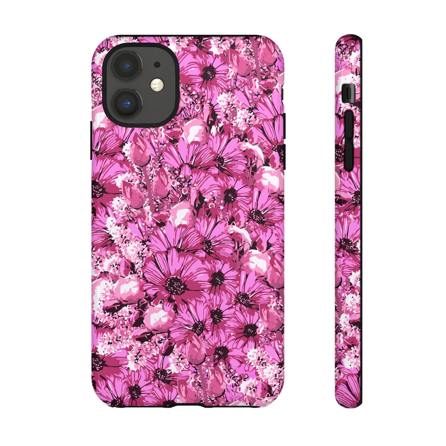 Pink Petal Garden Phone Case (iPhone/Google Pixel) | Phone Case, Pink Daisy Design