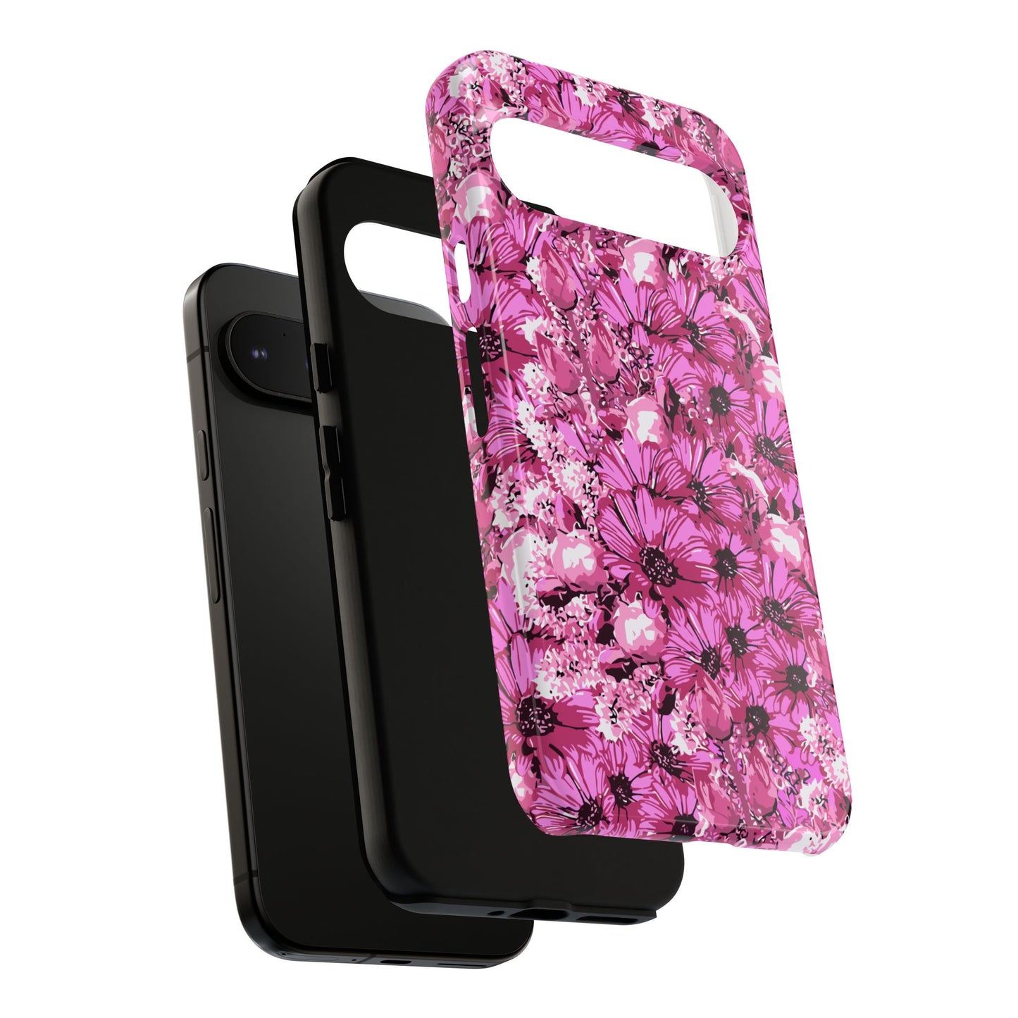 Pink Petal Garden Phone Case (iPhone/Google Pixel) | Phone Case, Pink Daisy Design