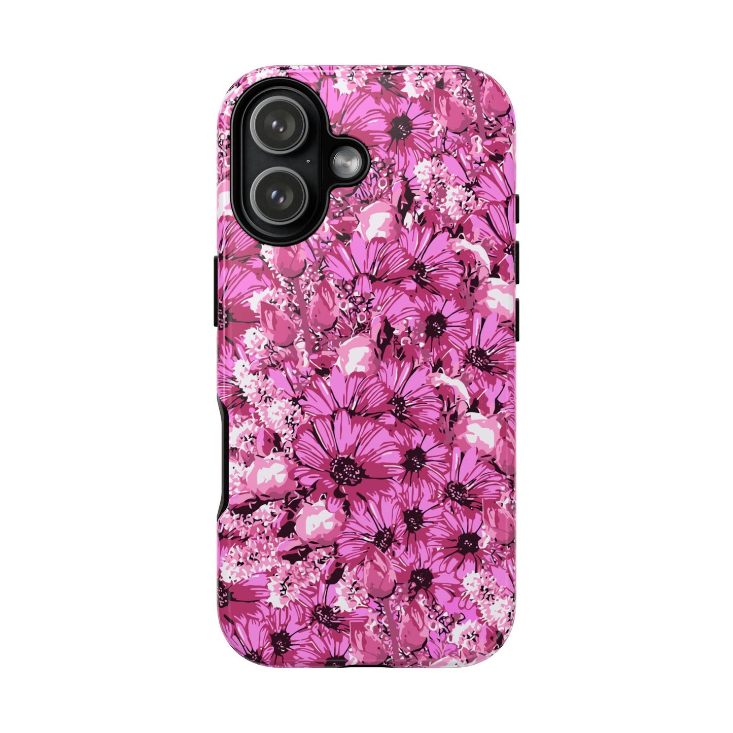 Pink Petal Garden Phone Case (iPhone/Google Pixel) | Phone Case, Pink Daisy Design
