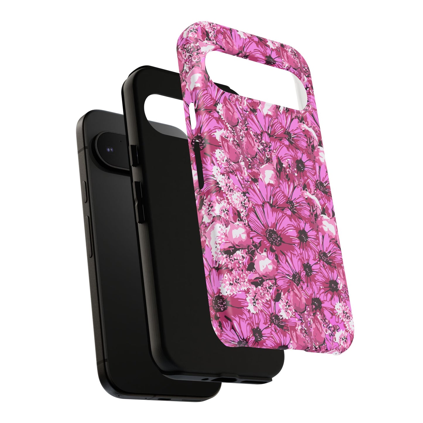 Pink Petal Garden Phone Case (iPhone/Google Pixel) | Phone Case, Pink Daisy Design