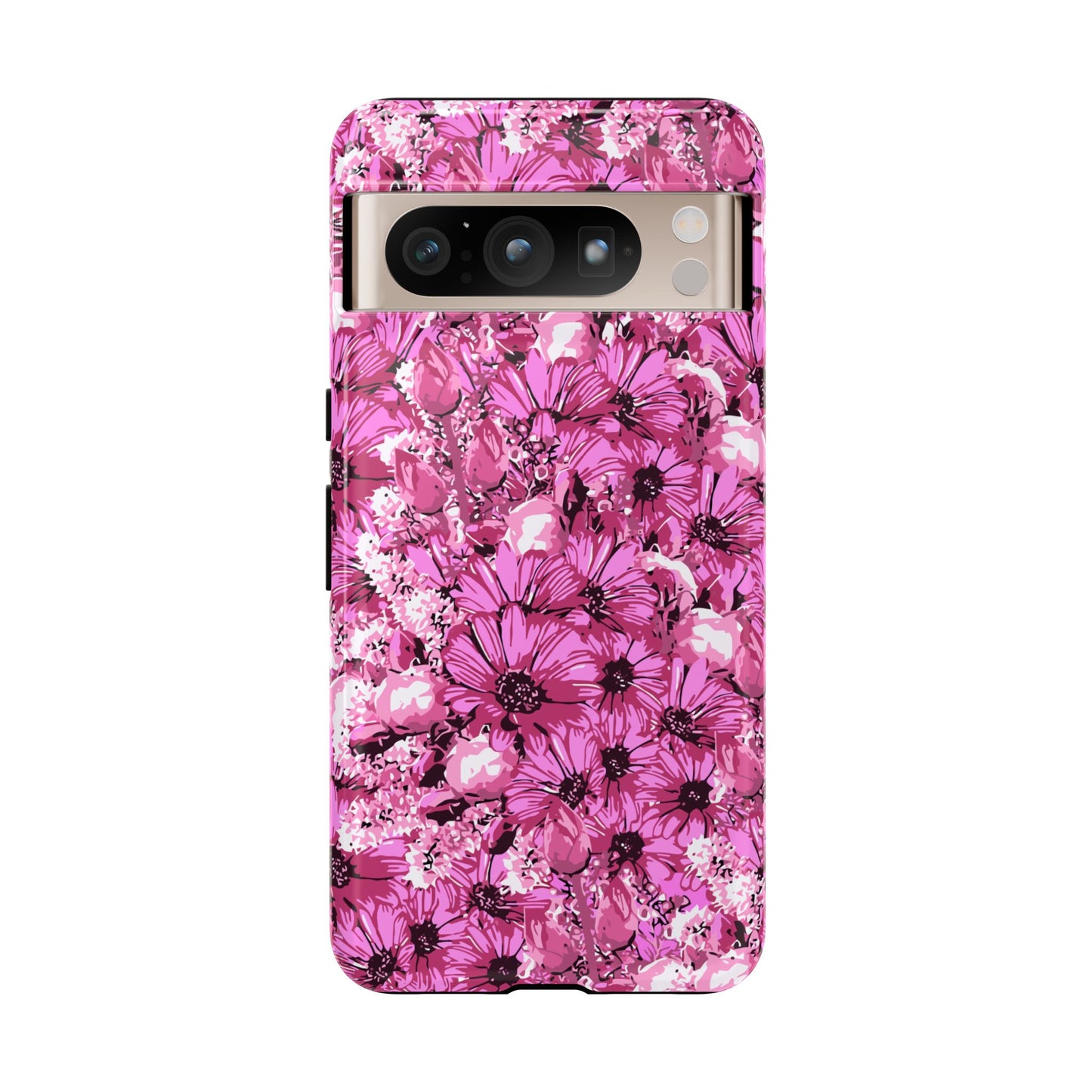 Pink Petal Garden Phone Case (iPhone/Google Pixel) | Phone Case, Pink Daisy Design