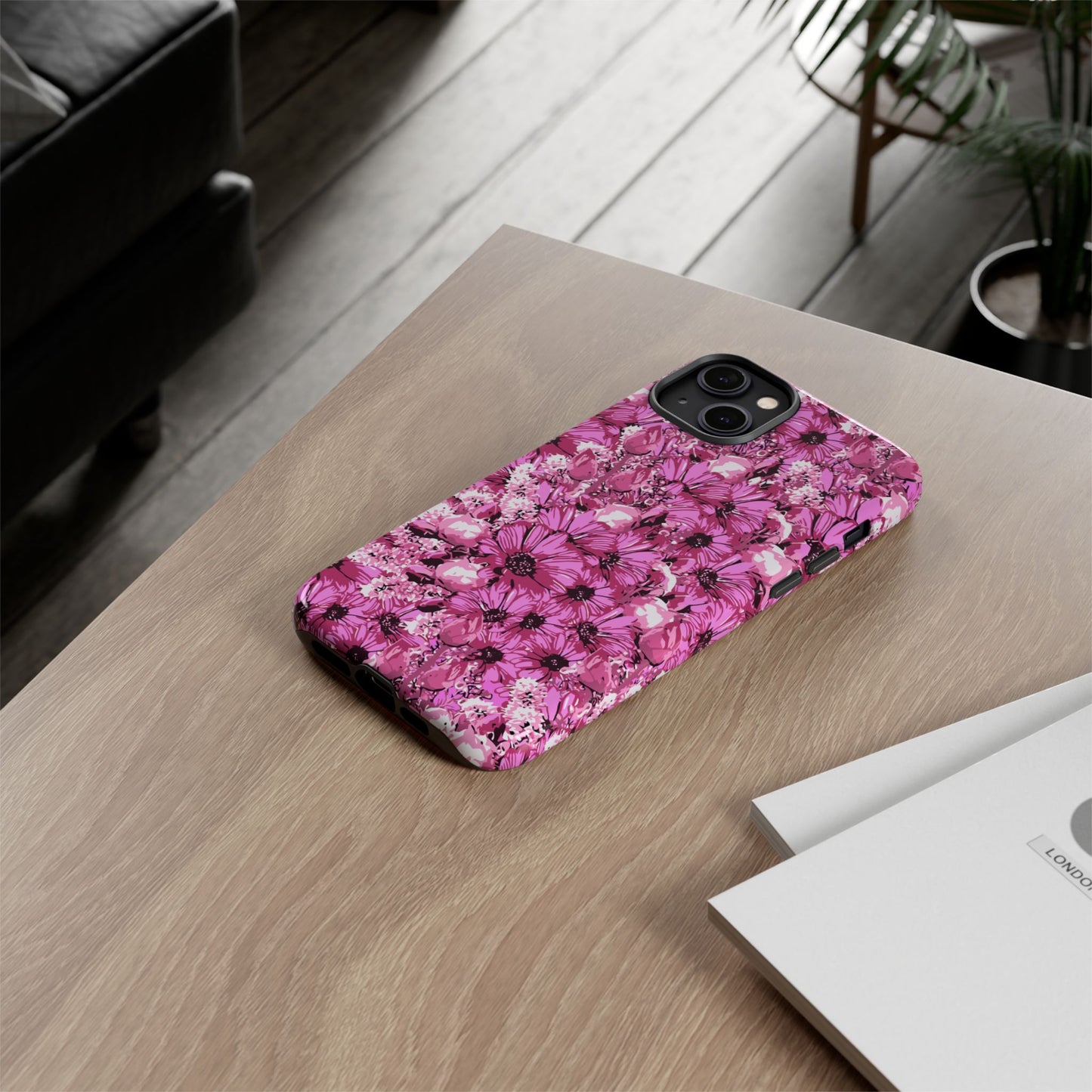 Pink Petal Garden Phone Case (iPhone/Google Pixel) | Phone Case, Pink Daisy Design