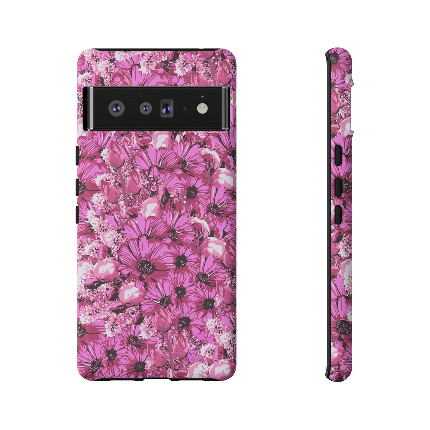 Pink Petal Garden Phone Case (iPhone/Google Pixel) | Phone Case, Pink Daisy Design
