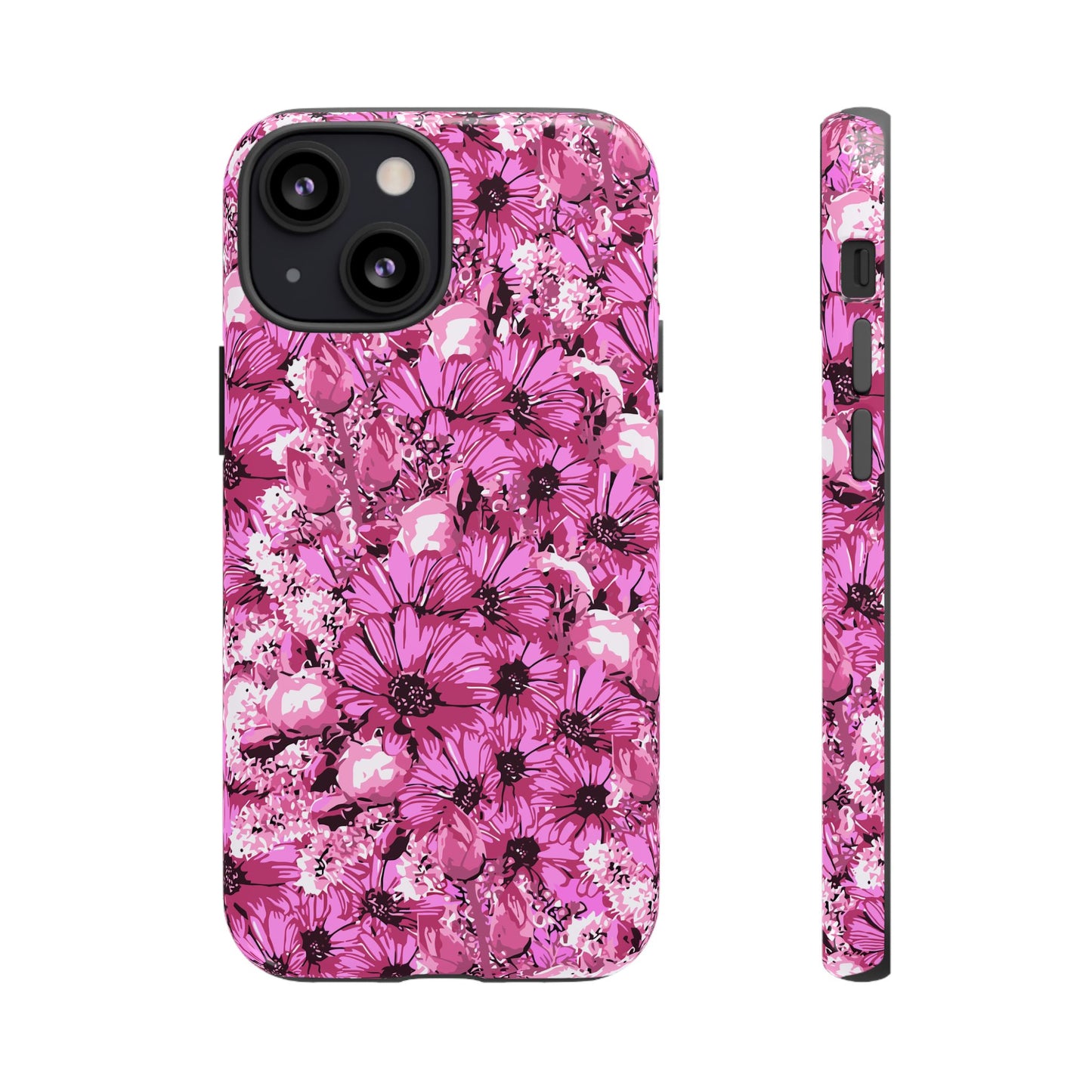 Pink Petal Garden Phone Case (iPhone/Google Pixel) | Phone Case, Pink Daisy Design