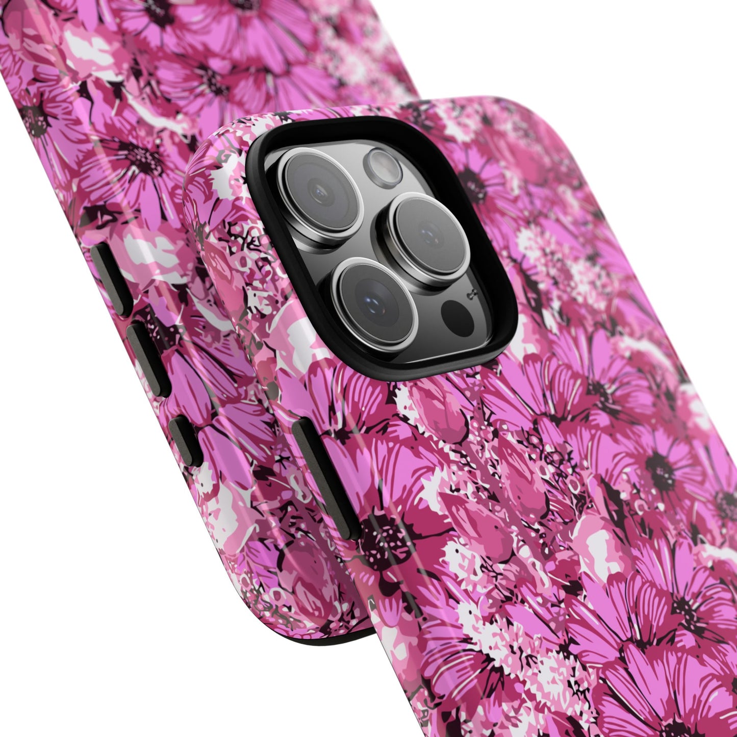 Pink Petal Garden Phone Case (iPhone/Google Pixel) | Phone Case, Pink Daisy Design