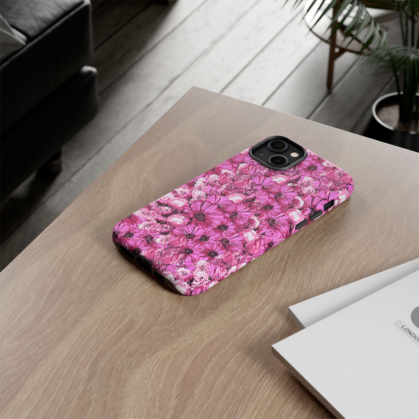 Pink Petal Garden Phone Case (iPhone/Google Pixel) | Phone Case, Pink Daisy Design