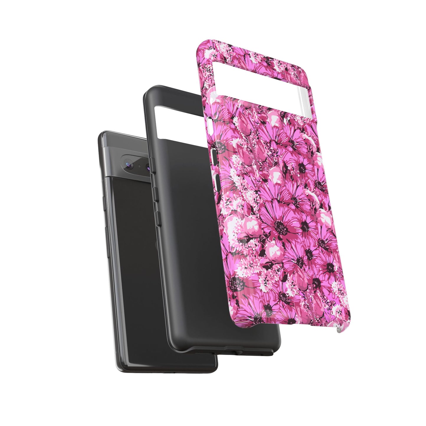 Pink Petal Garden Phone Case (iPhone/Google Pixel) | Phone Case, Pink Daisy Design