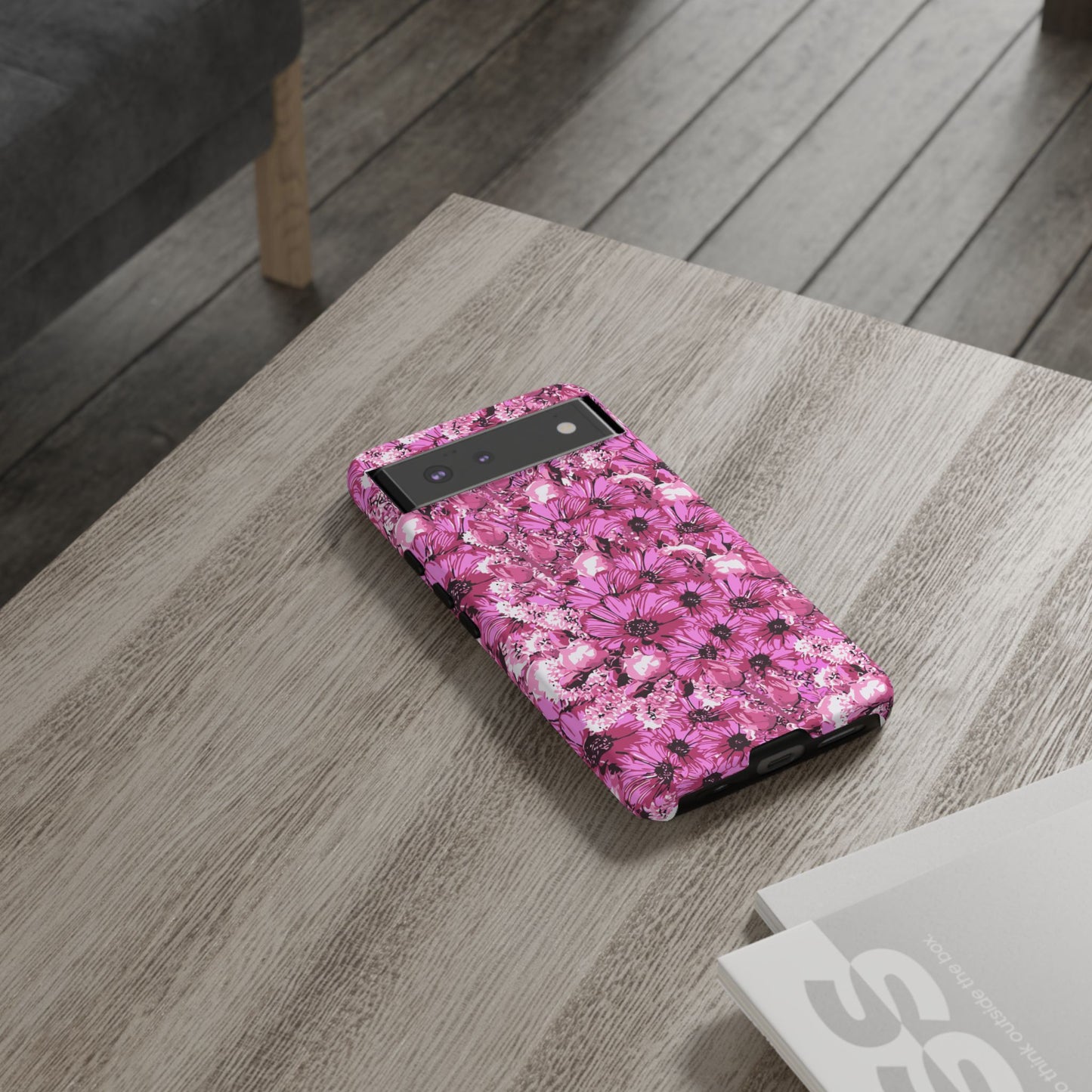 Pink Petal Garden Phone Case (iPhone/Google Pixel) | Phone Case, Pink Daisy Design