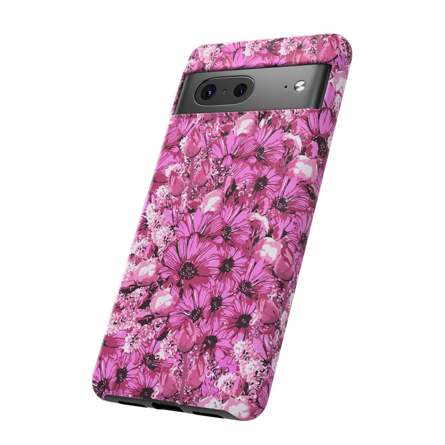 Pink Petal Garden Phone Case (iPhone/Google Pixel) | Phone Case, Pink Daisy Design
