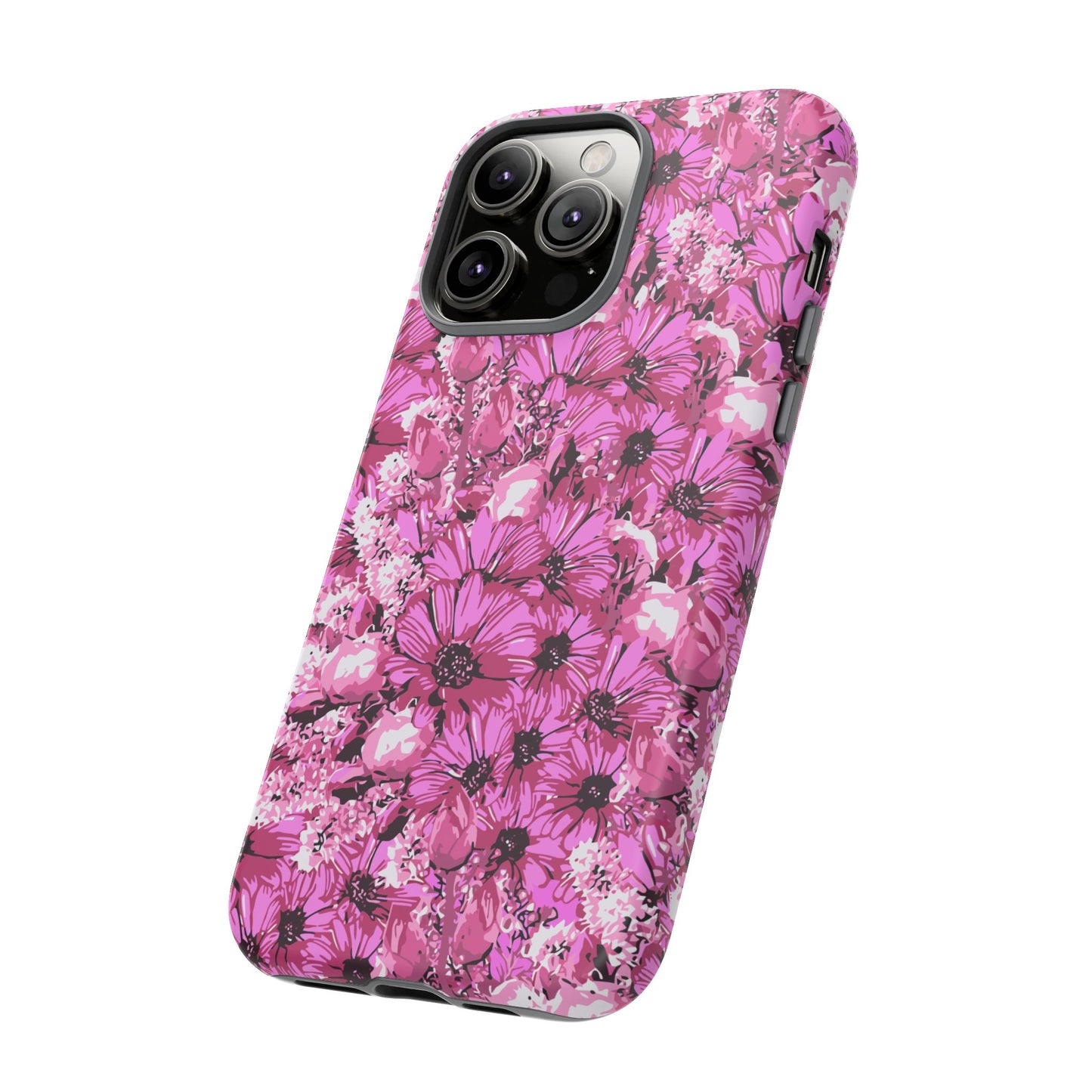 Pink Petal Garden Phone Case (iPhone/Google Pixel) | Phone Case, Pink Daisy Design