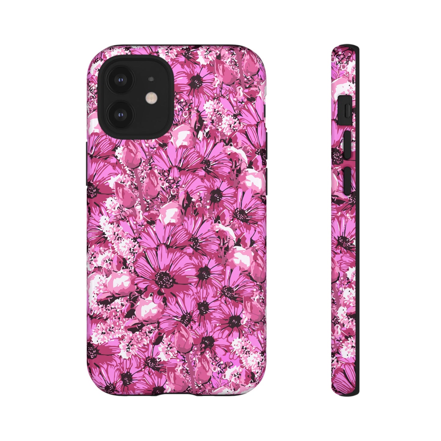 Pink Petal Garden Phone Case (iPhone/Google Pixel) | Phone Case, Pink Daisy Design