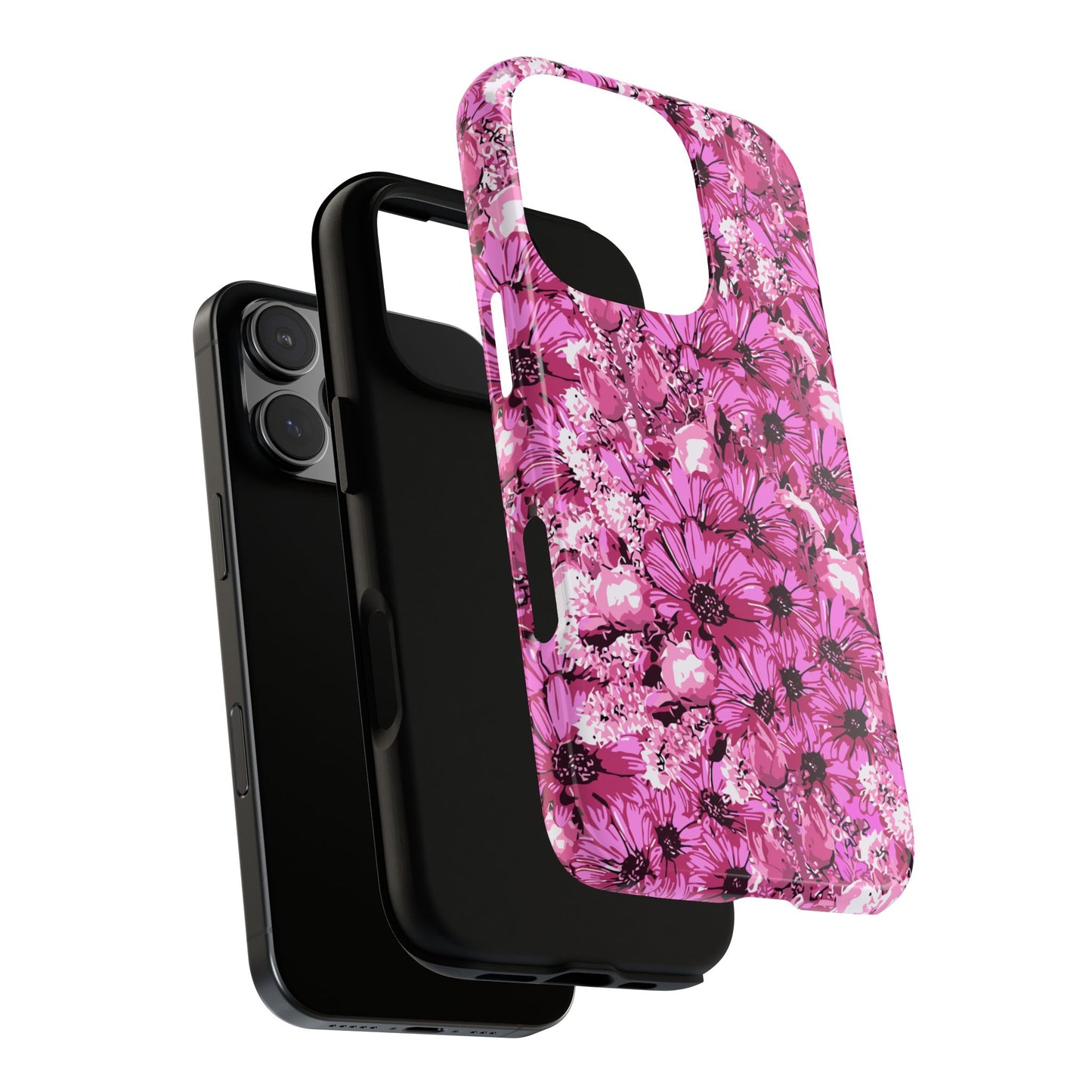 Pink Petal Garden Phone Case (iPhone/Google Pixel) | Phone Case, Pink Daisy Design