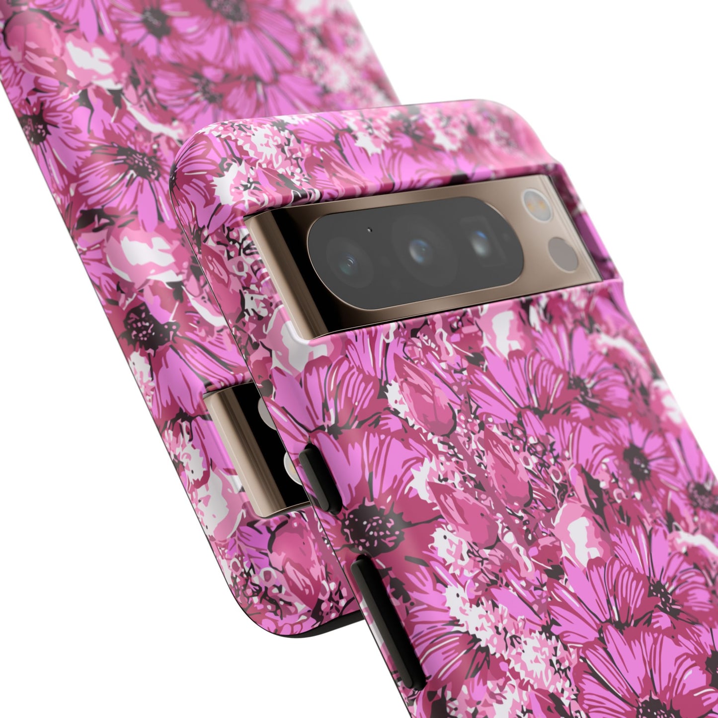 Pink Petal Garden Phone Case (iPhone/Google Pixel) | Phone Case, Pink Daisy Design