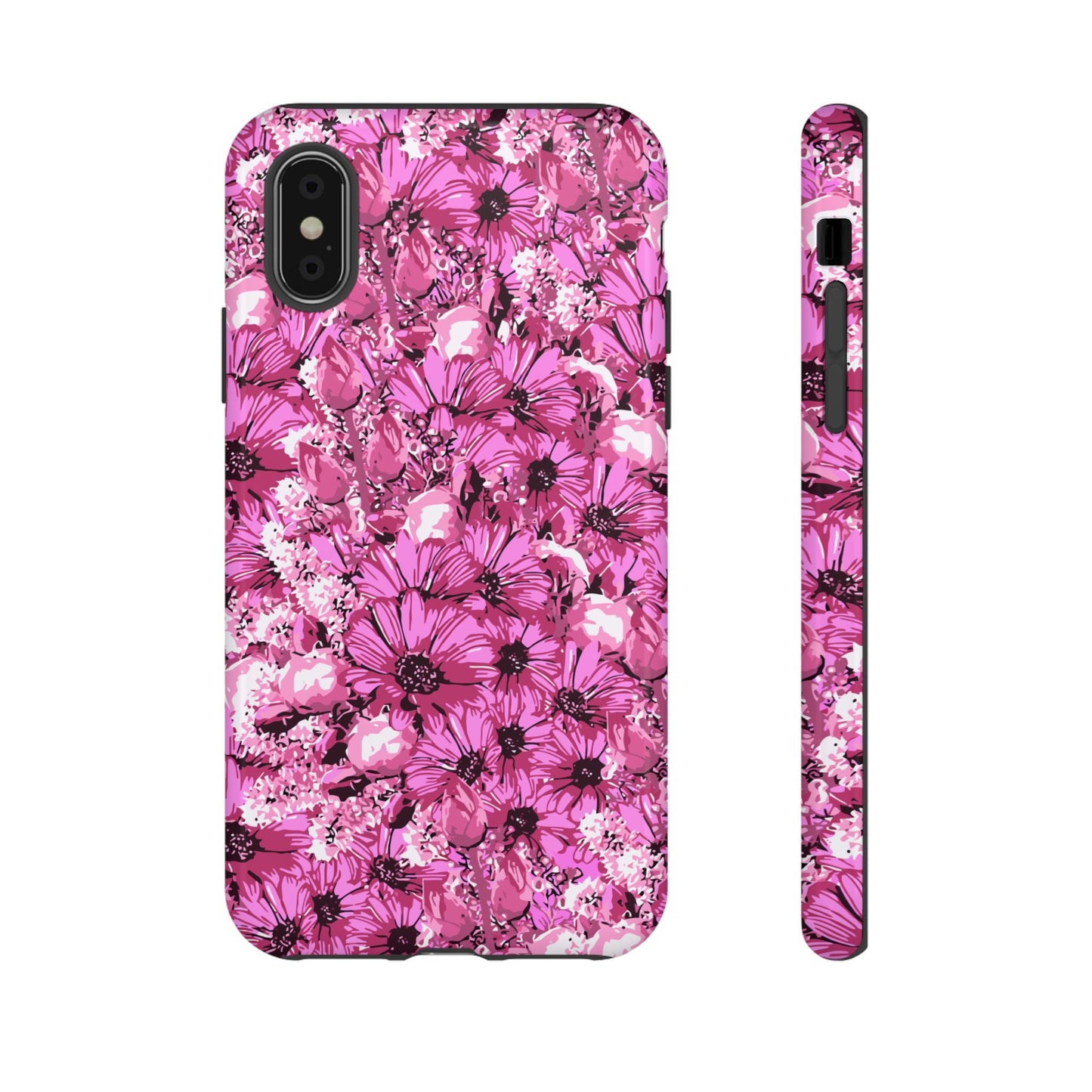 Pink Petal Garden Phone Case (iPhone/Google Pixel) | Phone Case, Pink Daisy Design