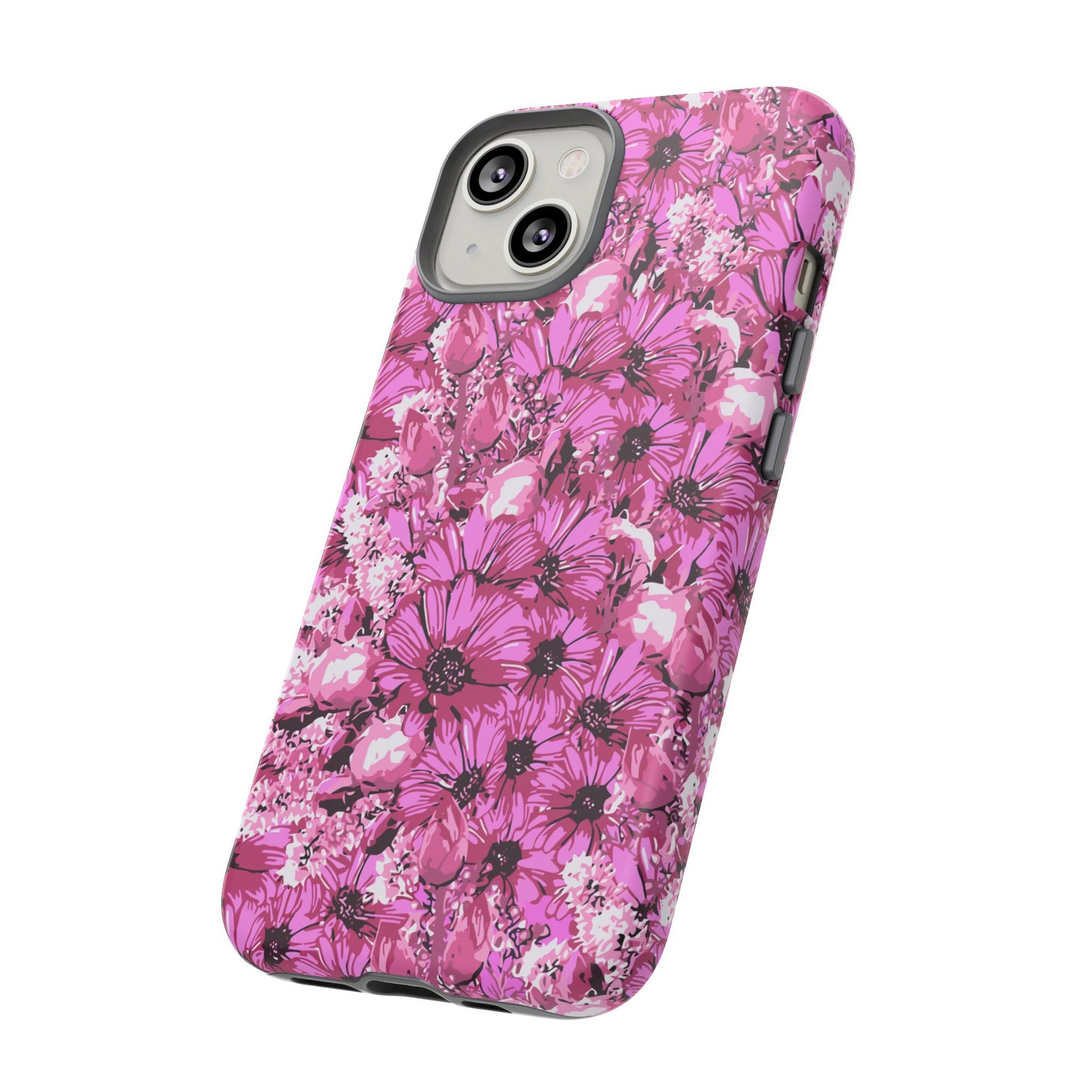 Pink Petal Garden Phone Case (iPhone/Google Pixel) | Phone Case, Pink Daisy Design